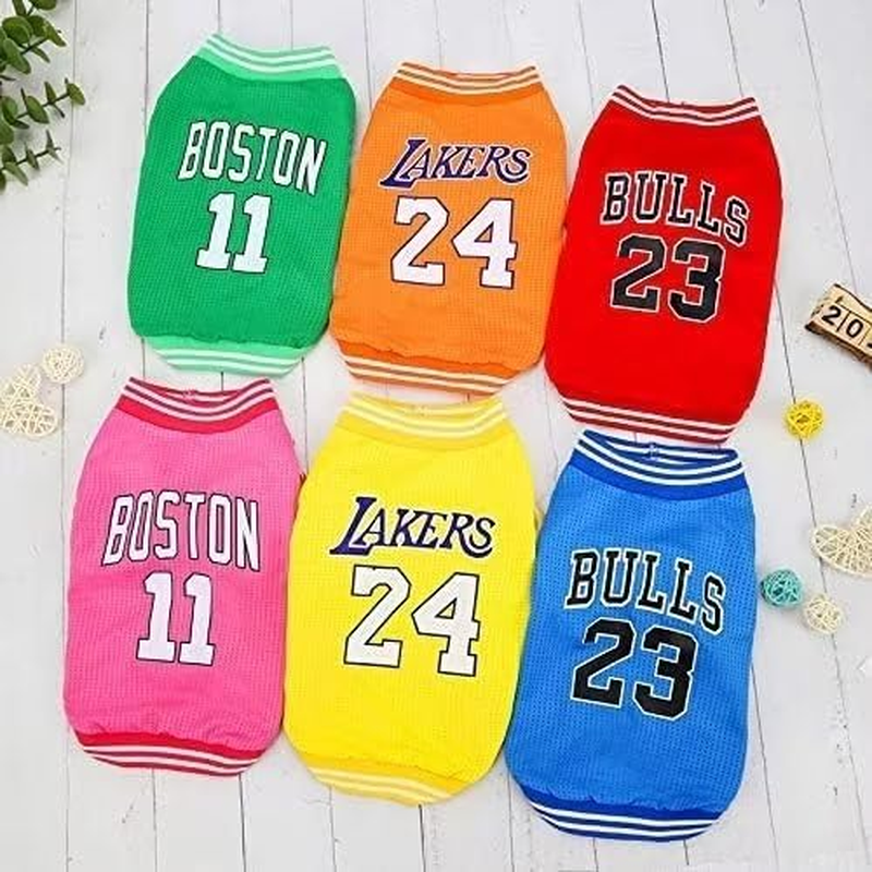 Dog Clothes Basketball Mesh Breathable T-Shirt,Pet Clothes Puppy Sportswear Spring/Summer Fashion Dog Shirt. (Red, Xx-Large) image number 4