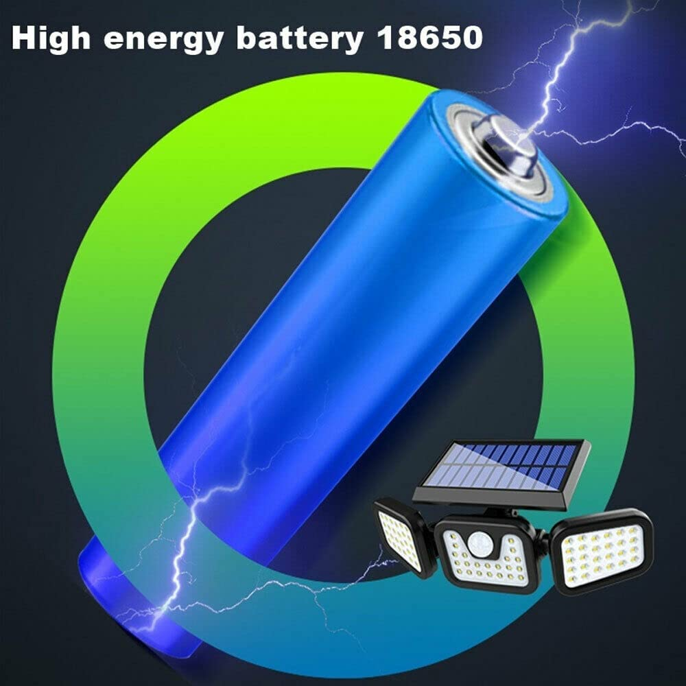 74 LED 3 Head Garden Solar Lights Outdoor Fence Security Motion Sensor Lamp AU image number 6