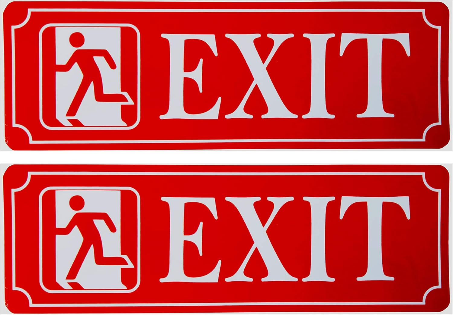 Esplanade Fire Exit Door Sign Sticker Decal - Easy to Mount Weather Resistant Long Lasting Ink (Size 7.5"X2.5") (Fire Exit Green(7.5"X2.5")) image number 4