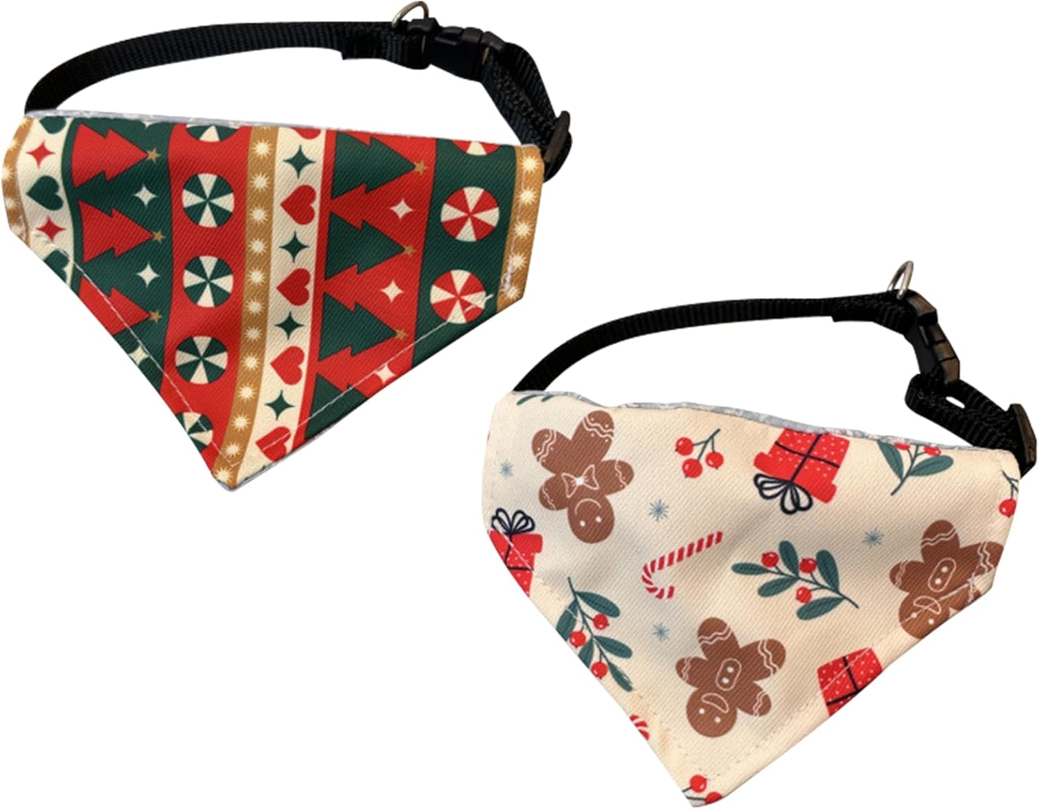 2 Pack Dog Bandana Cat Collars Pet Triangle Bibs Dog Bids Kerchief Pet Collars with Removable Christmas Triangle Scarf Adjustable Dog Bandanas Pet Scarf for Small Medium Pets Dogs and Cats image number 4