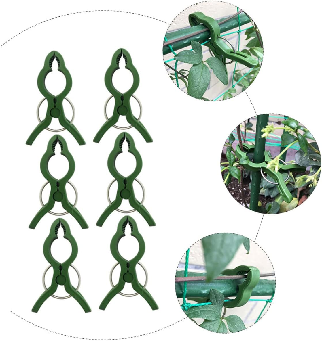 FONDOTIN 25Pcs Orchiid Clip Garden Plant Clips Gardening Fixing Gripper Plastic Iron image number 5