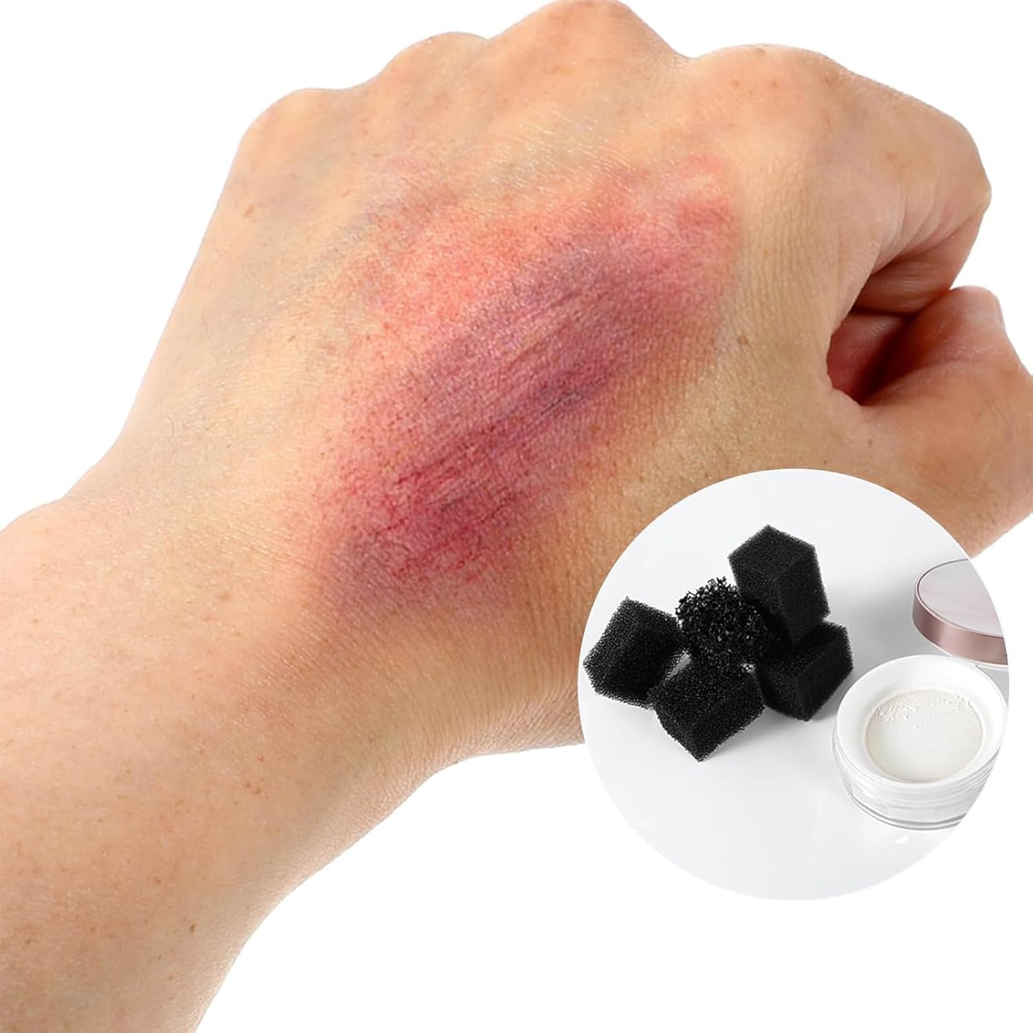 Stipple Sponges 12PCS - Special Effects Makeup Sponges for Texture, Beard, Freckles | 3 Hole Densities (Coarse/Medium/Fine) | Halloween, Cosplay, Movie SFX | Professional & DIY Artists image number 4