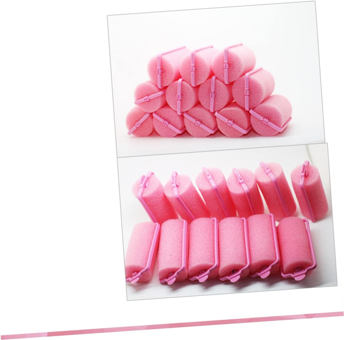 24Pcs Sponge Roller Foam Rollers Hair Curlers Hair Flexible Curlers Sponge S for Foam S for Dressing Tools - Pinkx3Pcs image number 3