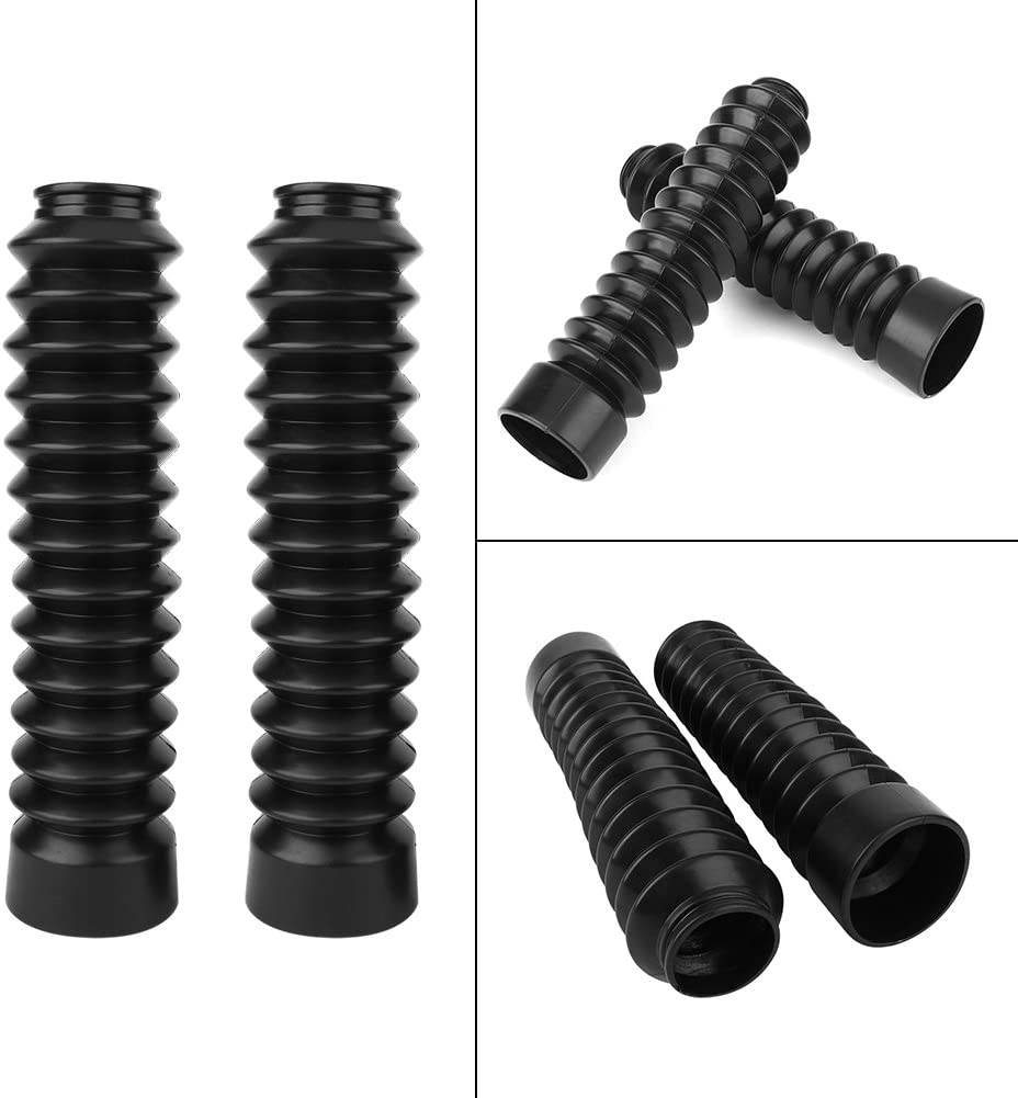 Pw80 Fork Tube Boot Shock,Universal Motorcycle Fork Protector Gaiters - 2X Rubber Front Fork Covers for GLF 250R,ATC 200S Shocks