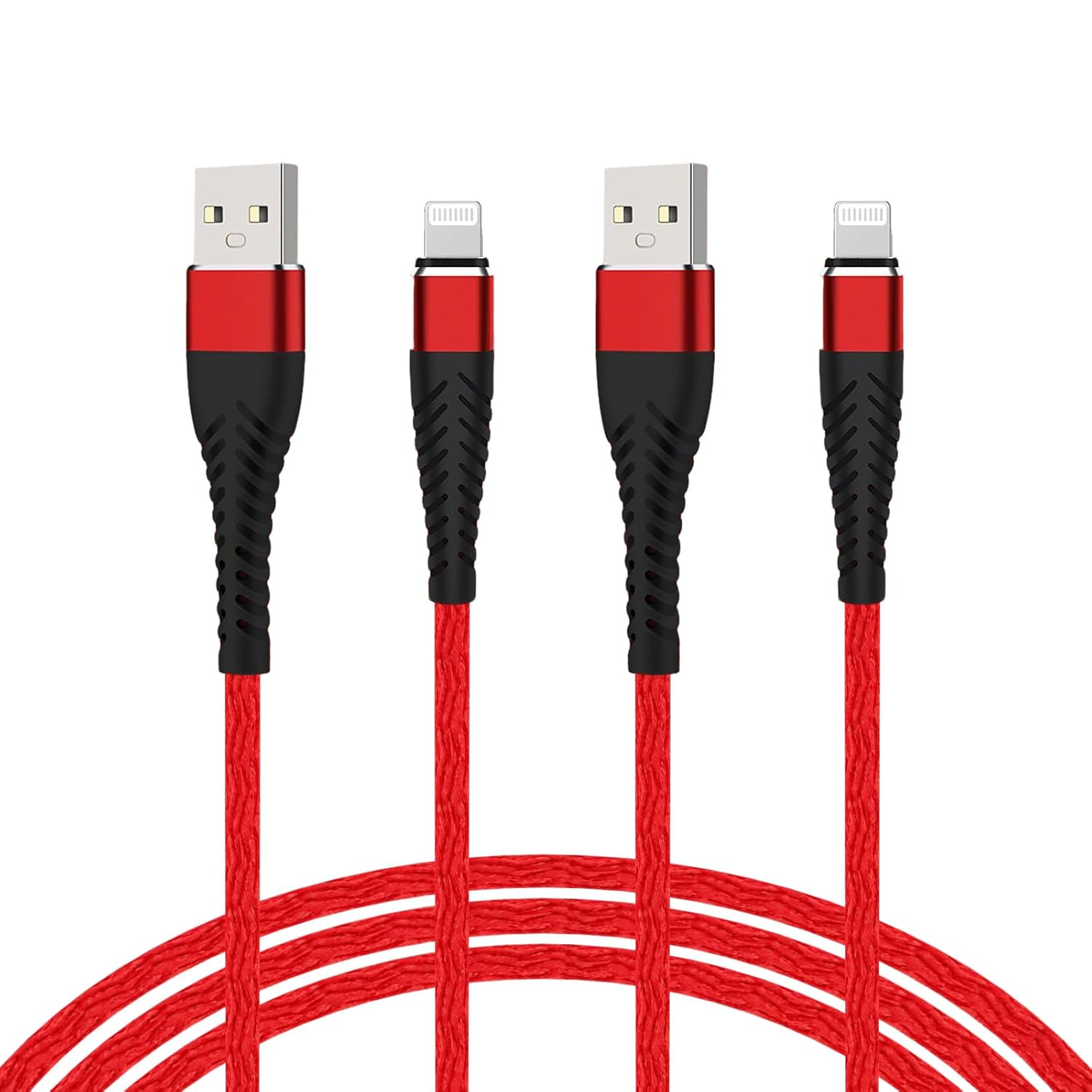 USB a to IP Fast Carplay Charging Cable 1M(2 Pack),Nylon Braided Mfi Certified Charger Power Delivery Charging Cord Compatible with Iphone 14/13/12/11/XS/XR/X/8 - Black