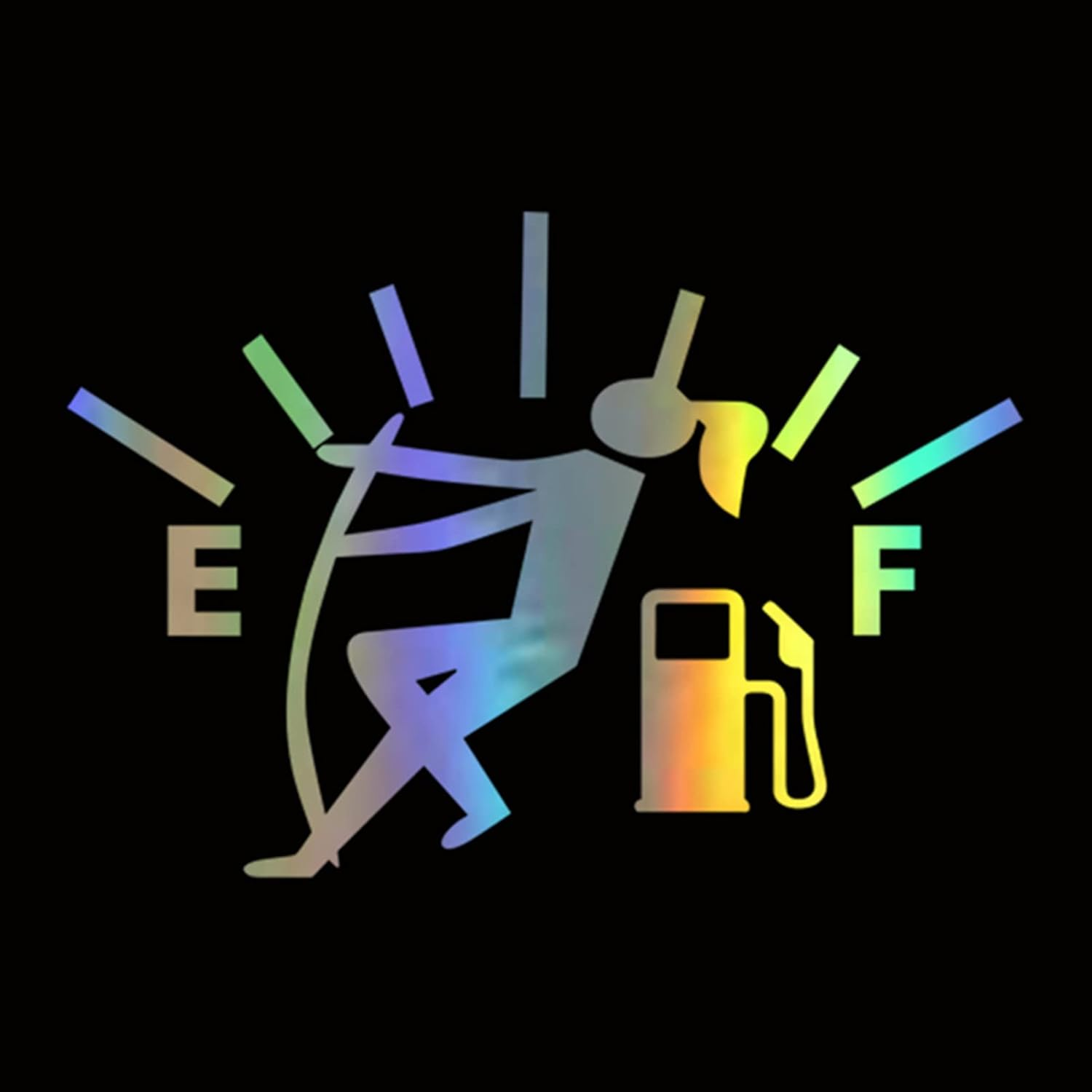 2Pcs White Funny Fuel Tank Stickers Reflective Fuel Lid Decal Hilarious Decal for Most Vehicle Car Truck Gas Cap Door, Easy Install on Individua