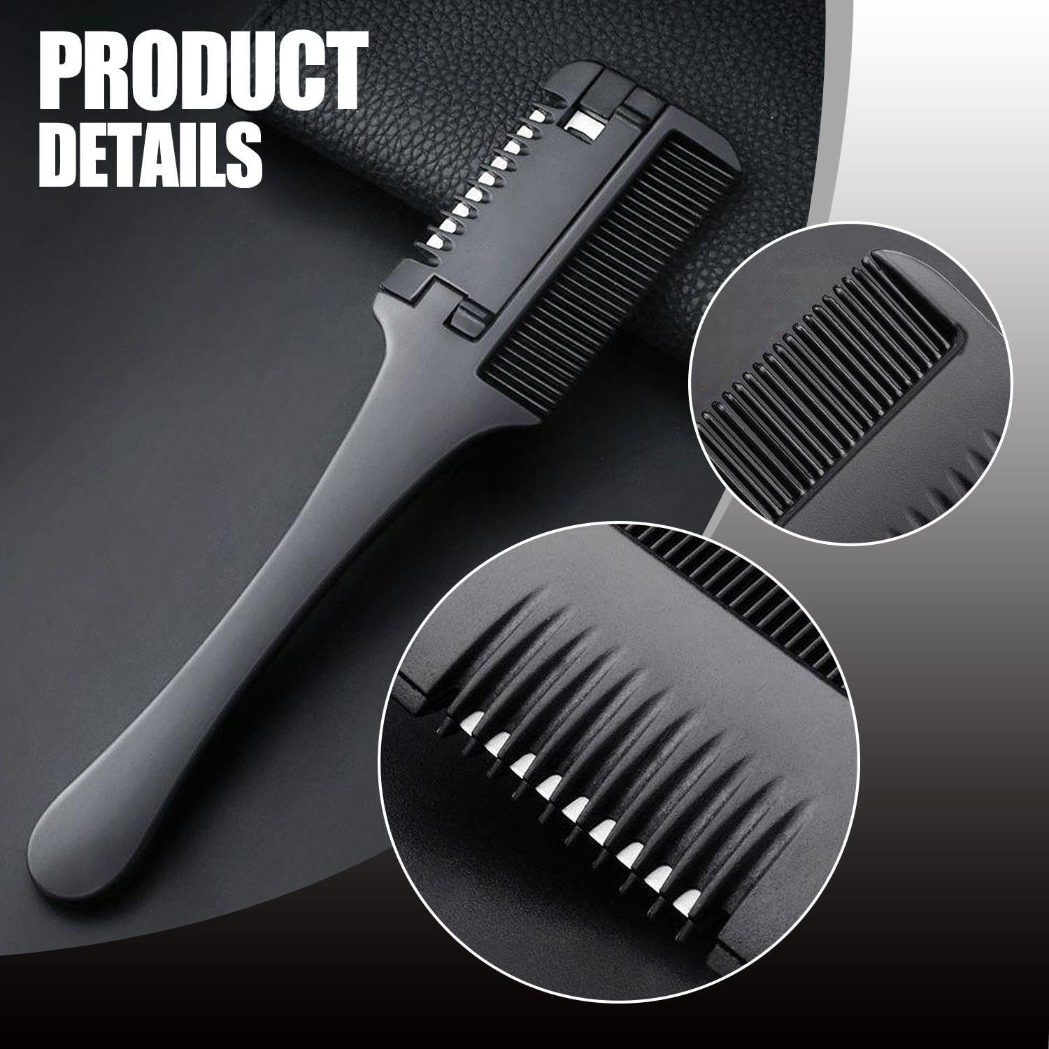 2 Pieces Hair Sharpener Hair Repair Tool Salon Tool DIY Hair Styling Accessories (Black, Blue) image number 5