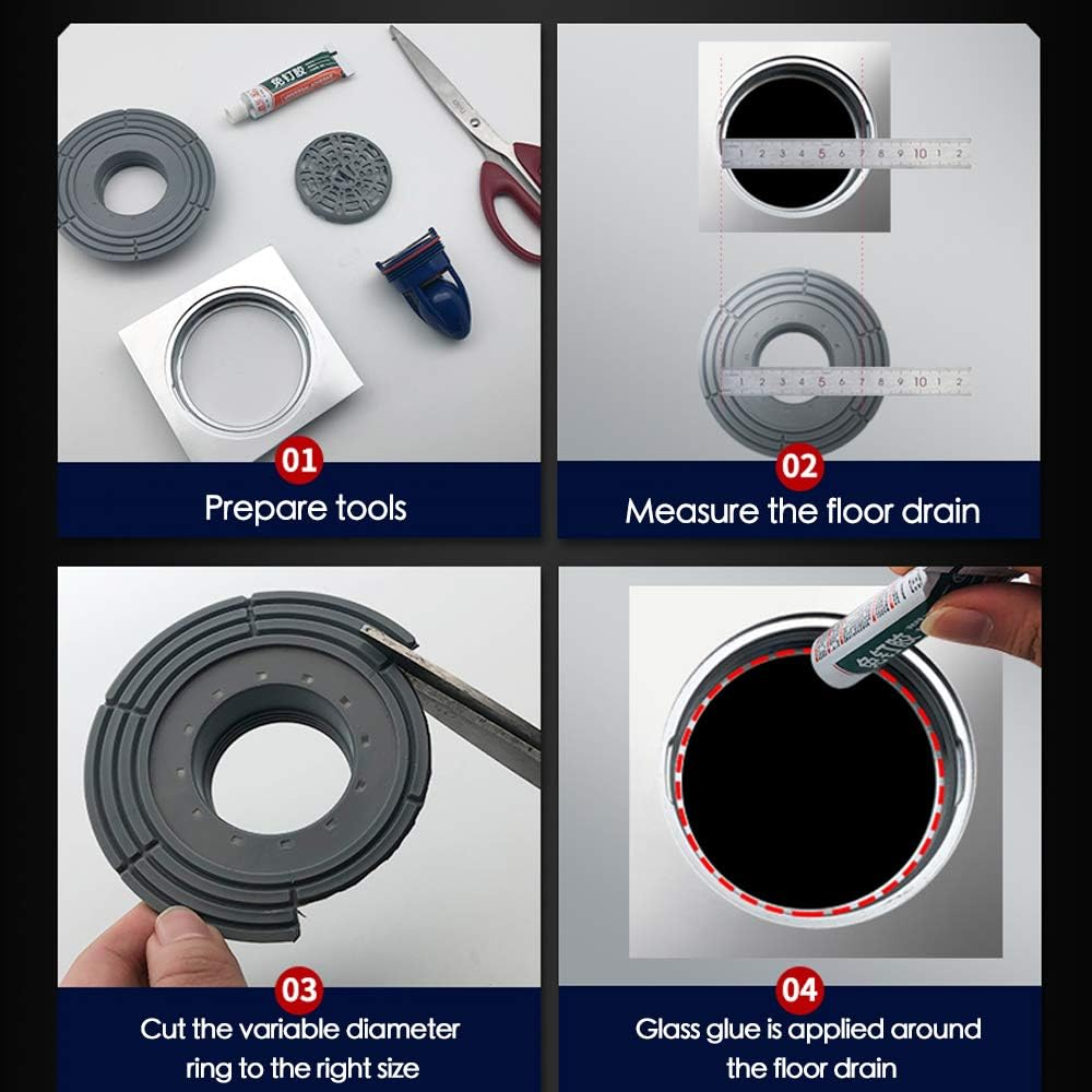 Shower Floor Drain Backflow Preventer One Way Drain Valve Sewer Core Magnetic Drainage Insert Drain Plug Oversized(2-3.9In Hole) (Suitable for Tube Depth 2.56-4.13In) (Caliber 2-3.9In,Depth 3.15In) image number 1