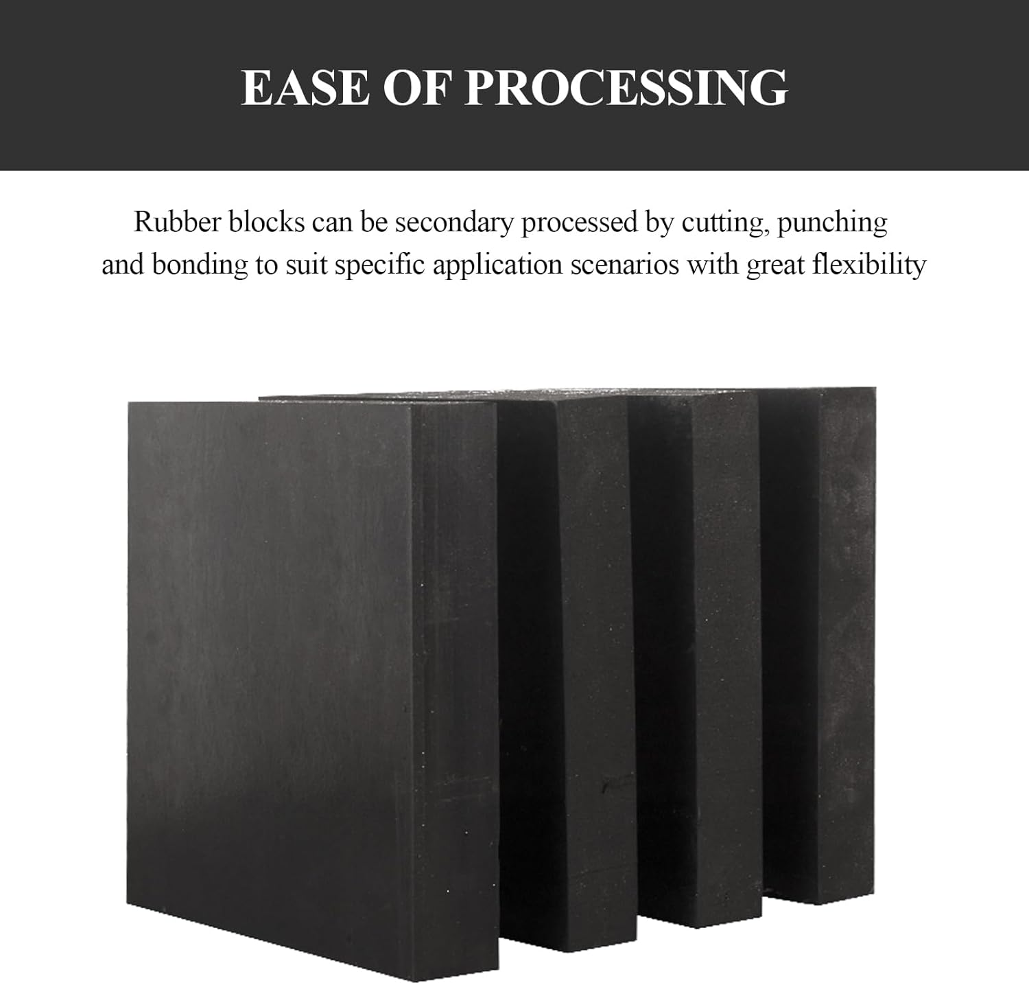 8 Pcs Rubber Blocks 60&times;60&times;2Mm-60&times;60&times;8Mm, Industrial Rubber Pads Suitable for Buildings and Homes,60&times;60&times;5Mm image number 3