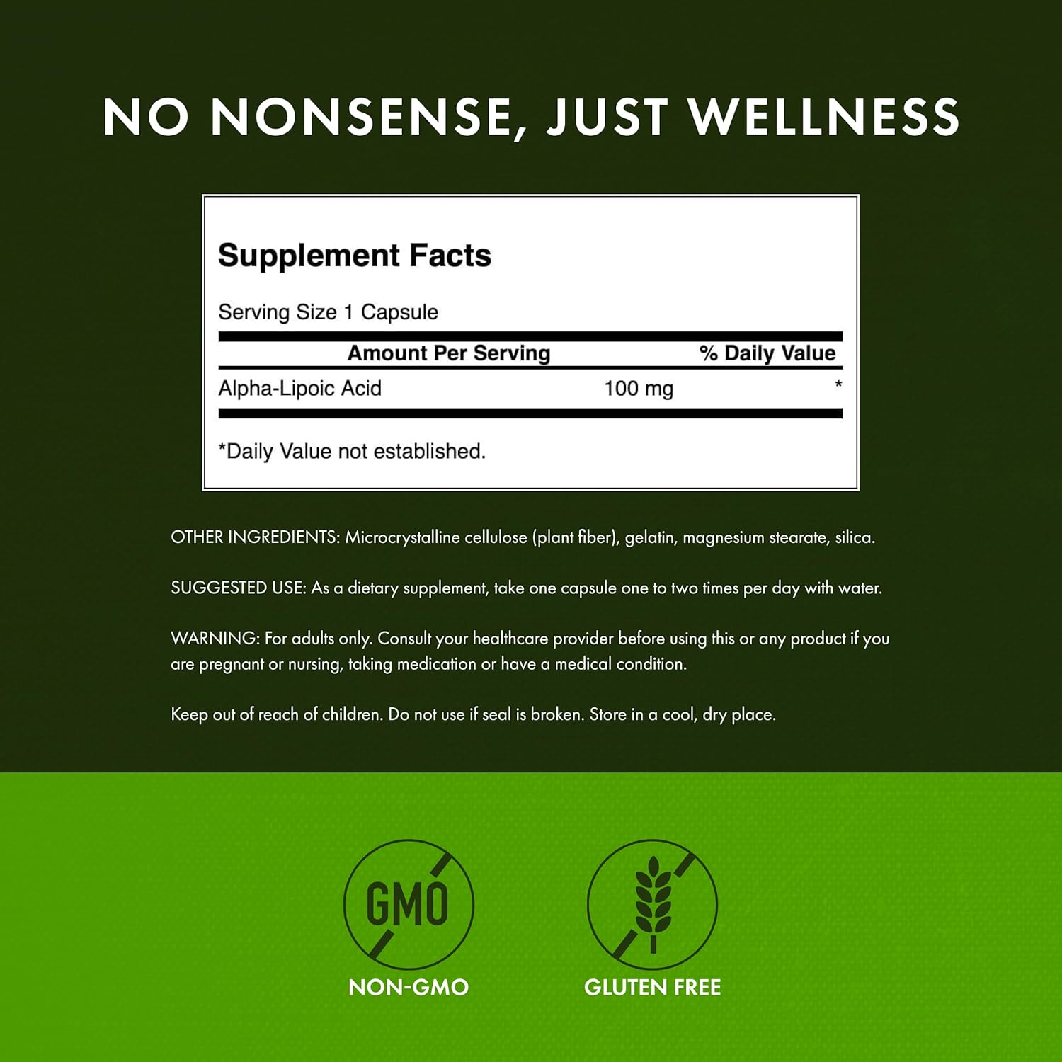 Swanson Alpha Lipoic Acid 100 Mg 120 Capsules image number 5