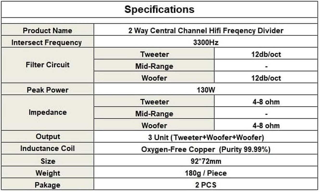 HOOCI 2PCS 2 Way (Treable+Bass+Bass) 130W Speaker Frequency Divider Home Theater Hifi Stereo Filter Circuit Audio Crossover Filters