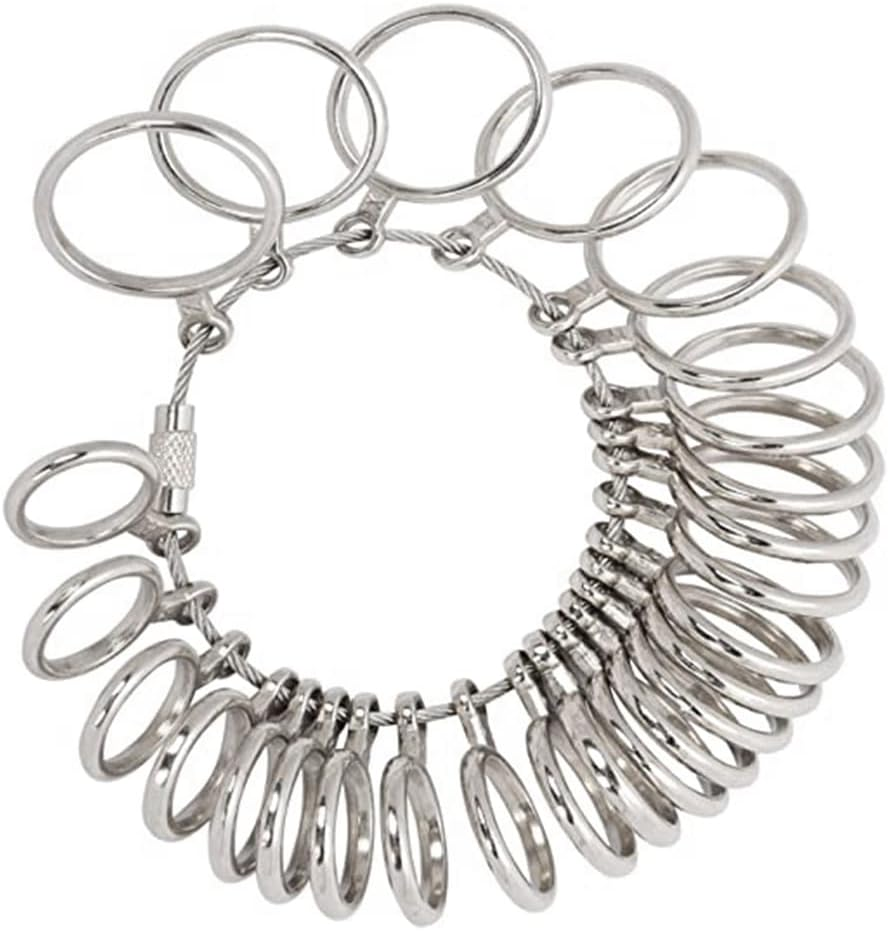26Pcs A-Z Australian + UK Ring Sizer Stainless Steel Measuring Gauge Size Sizing image number 6
