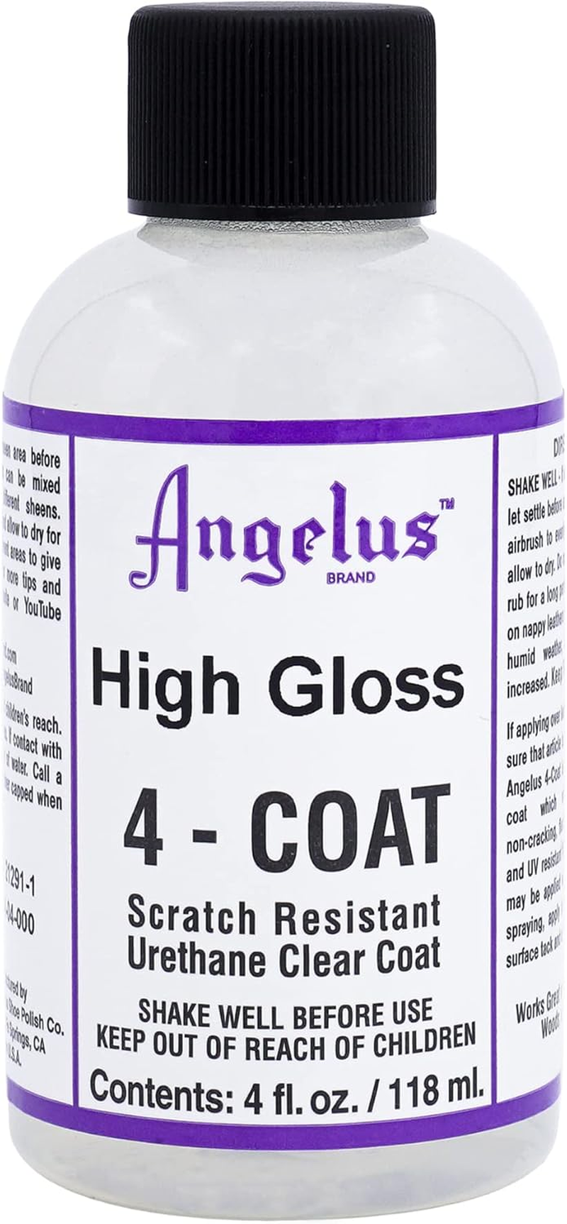 Angelus 4-Coat Leather Clear Coat Finisher Flat 4Oz- Scratch Resistant image number 6