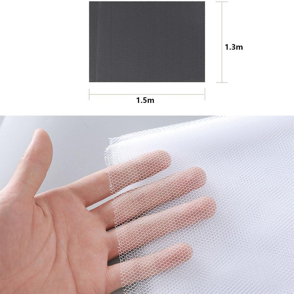 Dolemay 2 Pack Mosquito Net for Window,1.5Mx1.3M DIY anti Mosquito Net for Kitchen Window Net Mesh Screen Mosquito Mesh Curtain Protector Insect Bug Fly Mosquito Window Mesh Screen with 2 Rolls Tapes image number 4