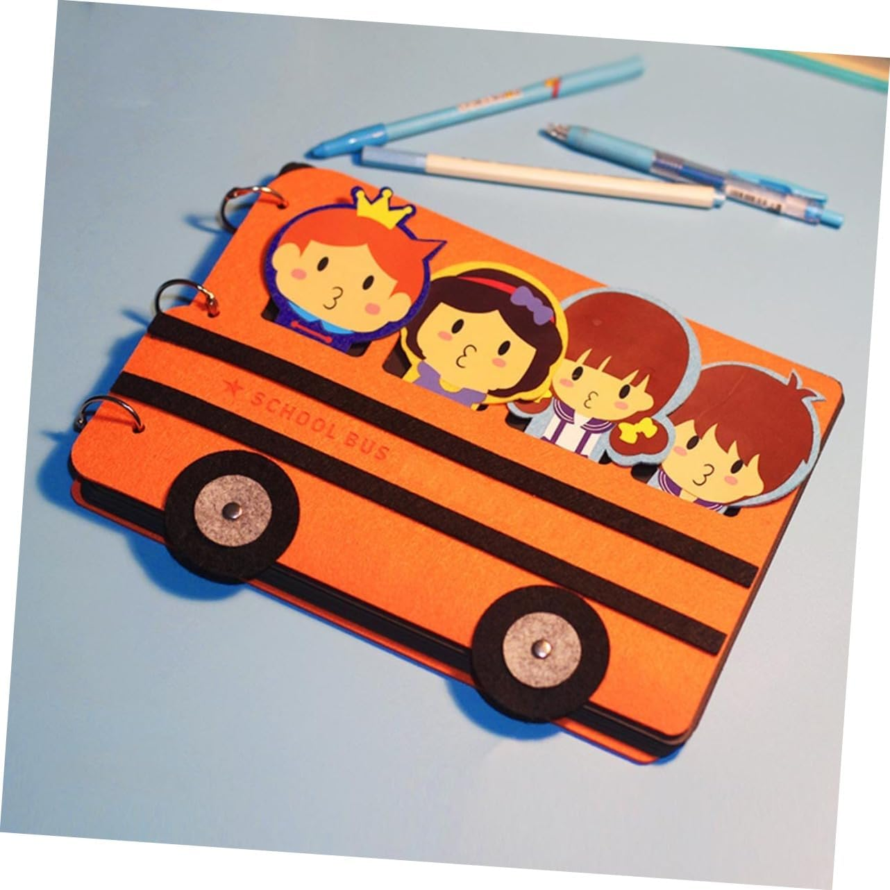 Diy Photo Album School Bus Theme Commemorative Book for Boys and Girls for Family Memories image number 1