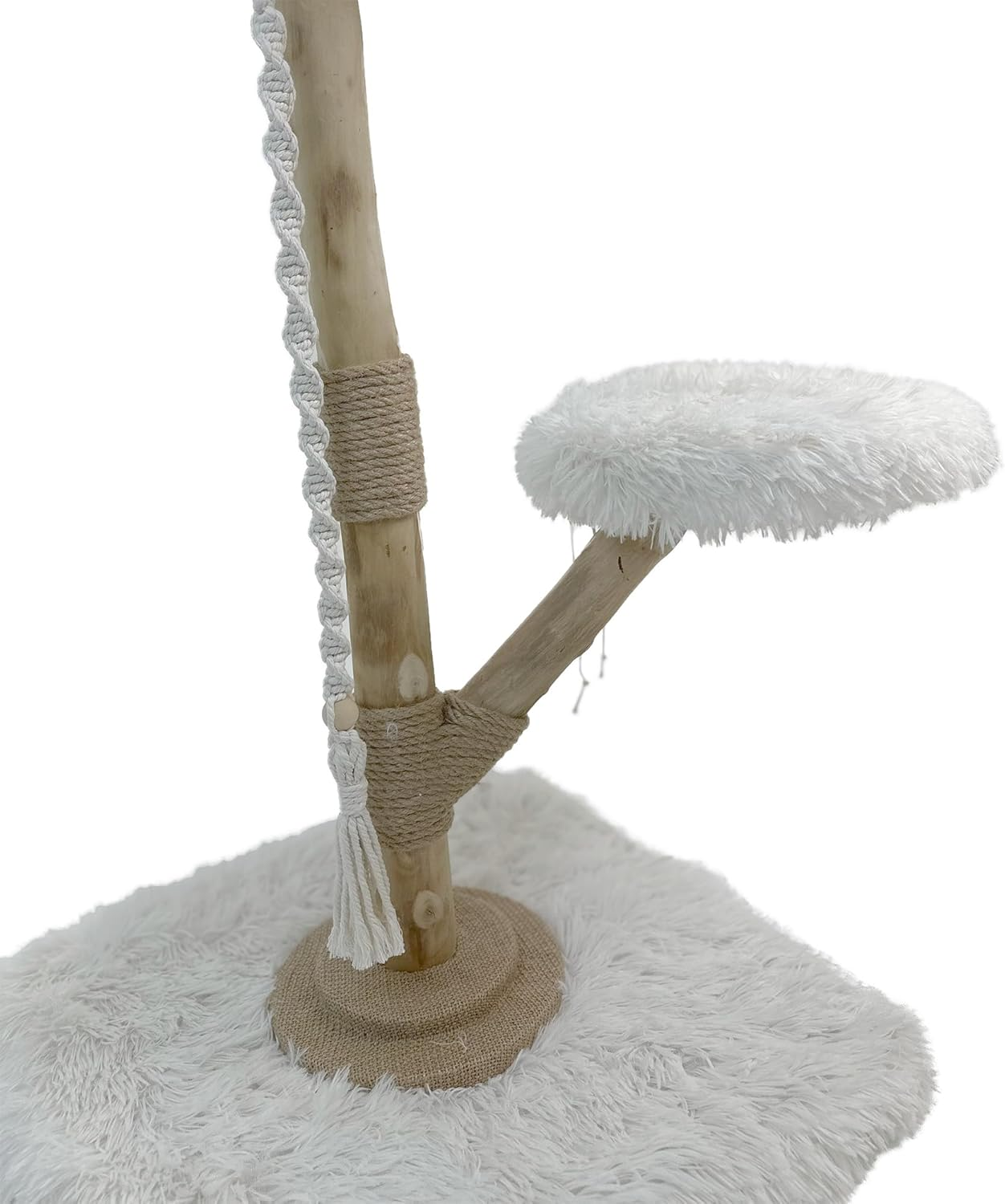 Cattitude Cat Scratch Playground in the Clouds, White&Brown, 91Cm Height - Cat Tower,Indoor Cats, Cat House, Scratcher image number 1
