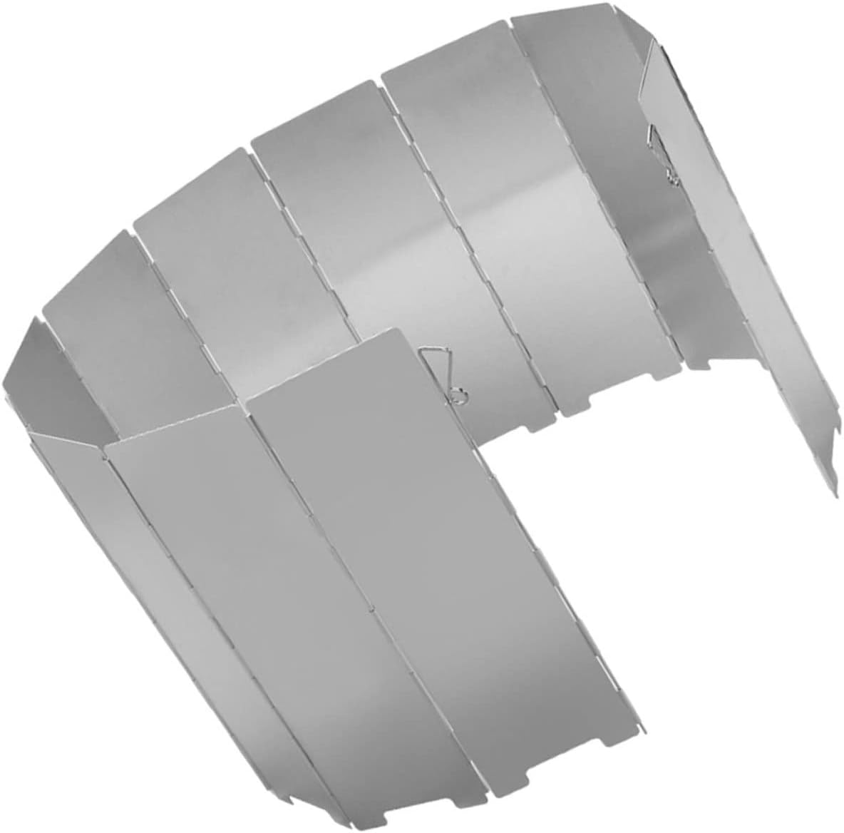 BESPORTBLE Foldable Aluminum Camping Stove Wind Shield 12 Plates with Drawstring Bag High Heat Resistant Windscreen for Outdoor Cooking Picnic BBQ and Hiking image number 1