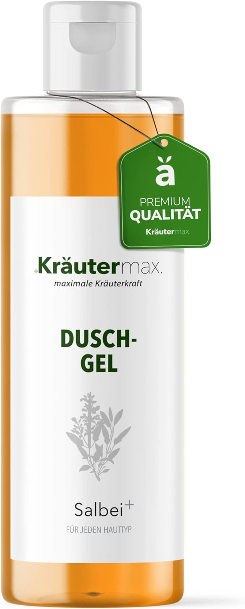 Kr&auml;utermax. Sage Shower Gel with Oil Extract Liquid Also Shampoo and Soap 250 Ml image number 3