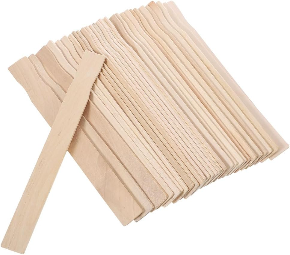 Tofficu Wooden Paint Adjustment Stick 9 Inch Birch Wood Mixing Sticks for Automotive Paint Body Repair and Craft Use Pack of 20 image number 6