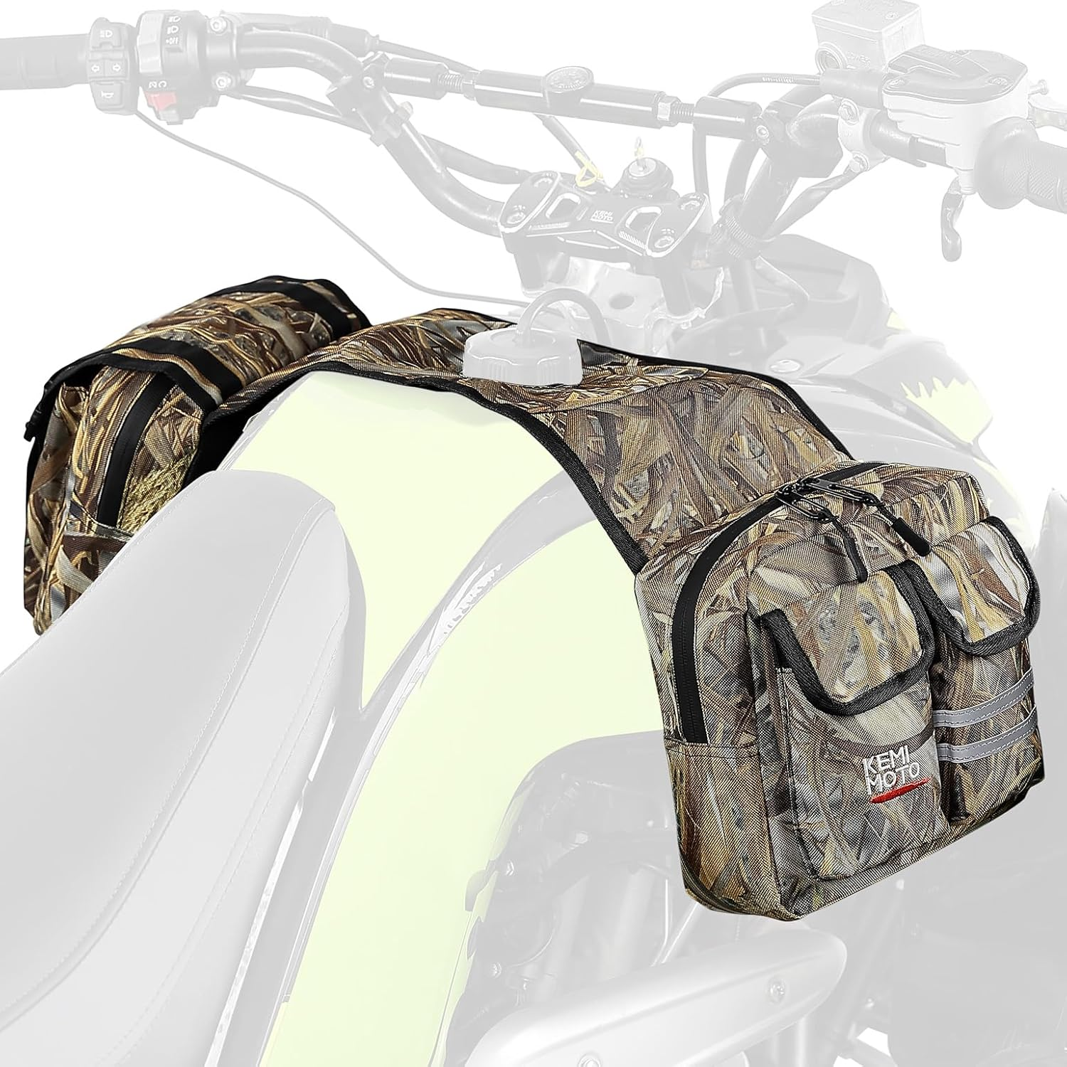 KEMIMOTO ATV Tank Bag Waterproof Cooler ATV Accessories Motorcycle Saddle Bag Compatible with Most ATV and Snowmobile Bicycle