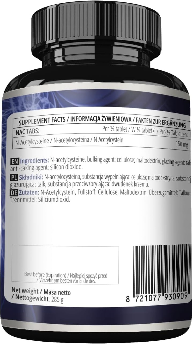 NAC 150 Mg - N-Acetyl L-Cysteine - 300 Vegan Tablets - 1200 Servings - Amino Acid Dietary Supplement to Support Liver Function - by Apollo'S Hegemony image number 3