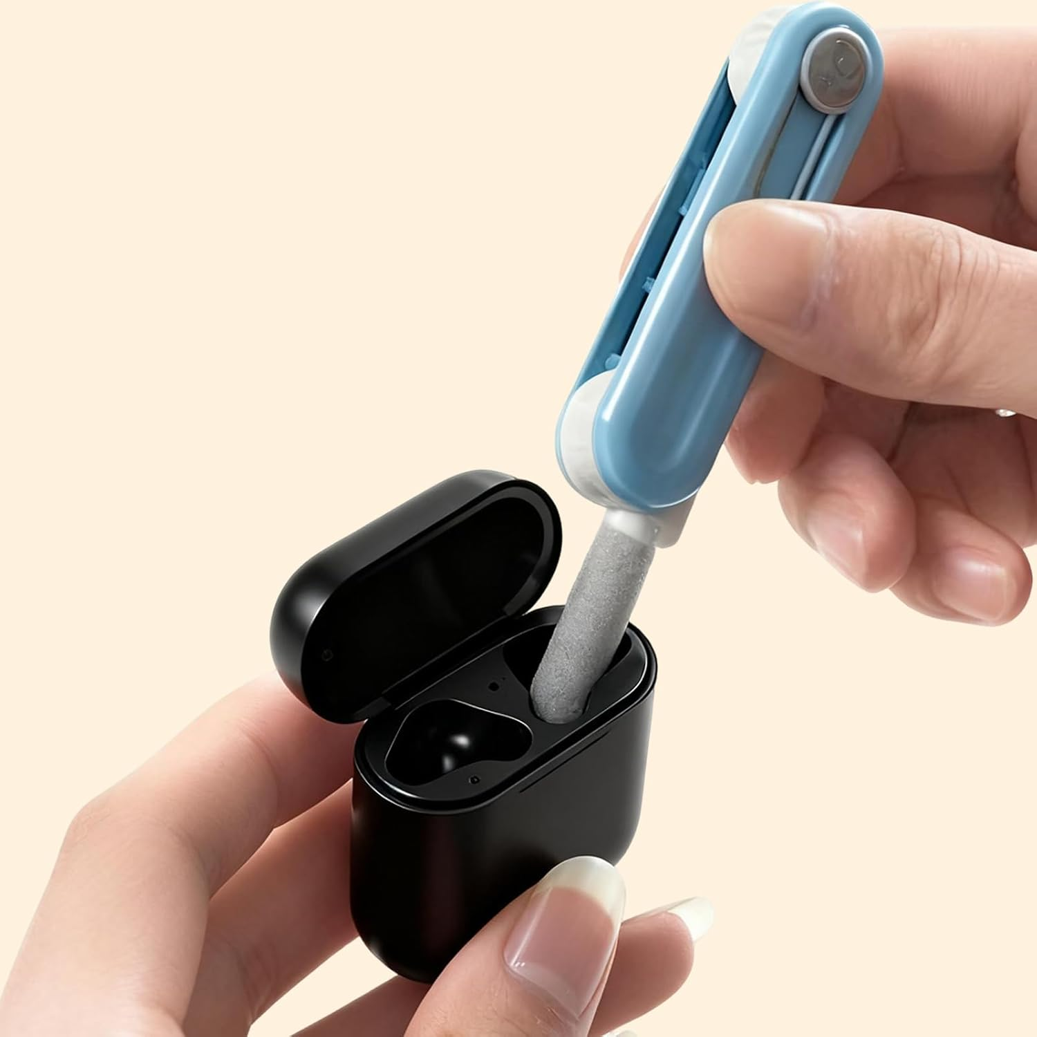 ONBPIY Replacement Ear Tips for Sony WF-1000XM5 Earphones Silicone Earbuds Buds Set with 5 in 1 Cleaning Kit Comfortable Secure Fit Black image number 4