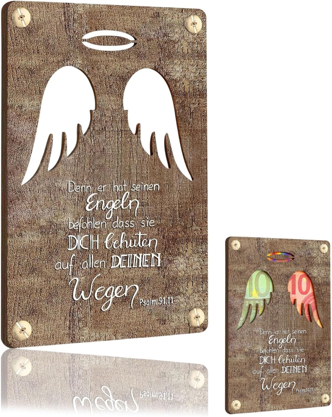 Christening Gifts for Boys and Girls, Wooden Gift Christening Card in Small Forma - Cool Money Gifts for Confirmation, Communion, Youth Initiation, Christening - Money Gifts Packaging (Black) image number 6