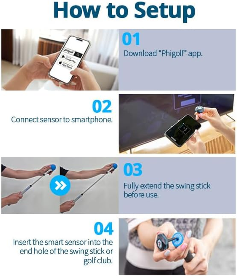 PHIGOLF Home Golf Game Simulator: Enjoy Interactive Golfing with Motion Sensor and Swing Stick for Indoor and Outdoor Fun image number 4