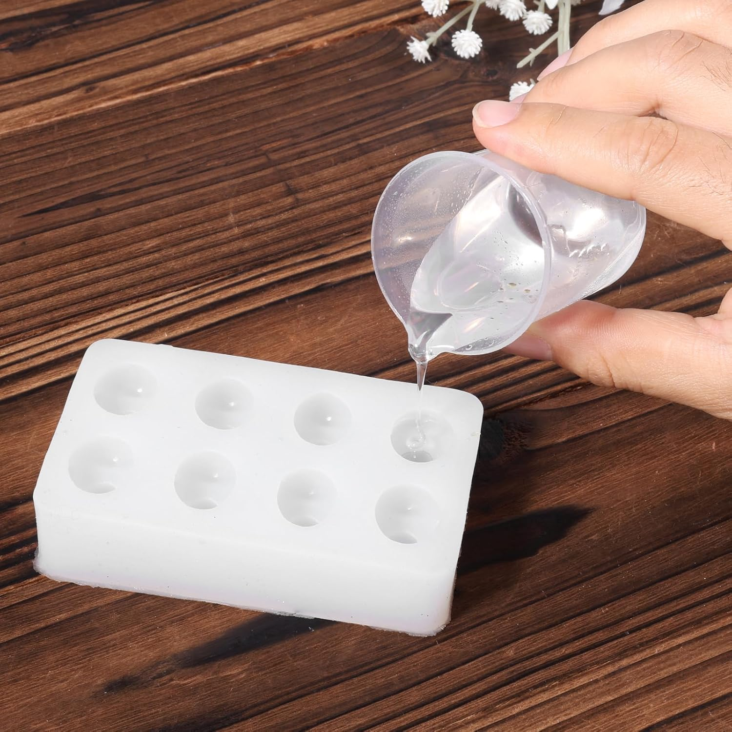 Silicone Duck Mold, 8-Cavity Mini Duck Fondant Mold 3D Chocolate Candy Mould for Epoxy Resin Soap Polymer Clay Cake Decor image number 4