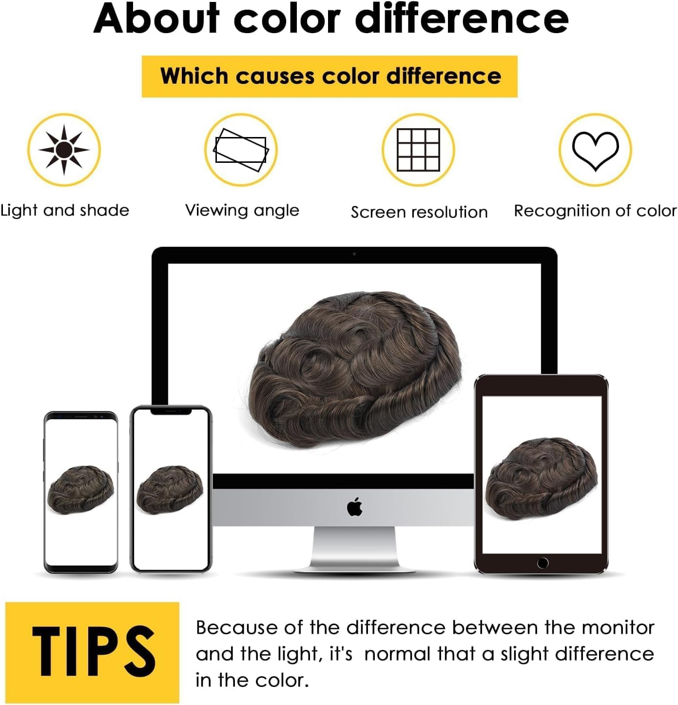 Ehairc Hair System for Men Full Swiss Lace Toupee for Men 100% Real Hair Breathable Men'S Toupee Hairline Bleaching Knots Natural 90% 8 X 10 Inches (#18) image number 2