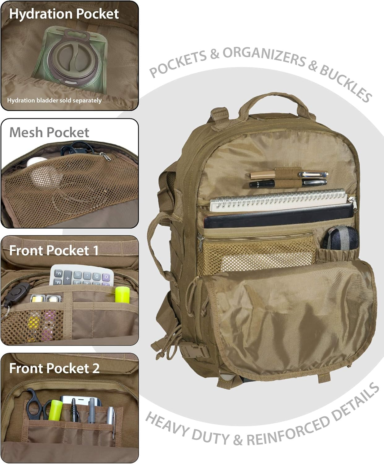 Rockland Military Tactical Laptop Backpack image number 3