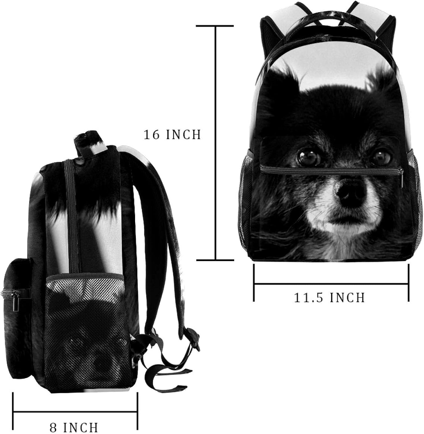 Chihuahua Backpack Students Shoulder Bags Travel Bag College School Tote Backpacks image number 5