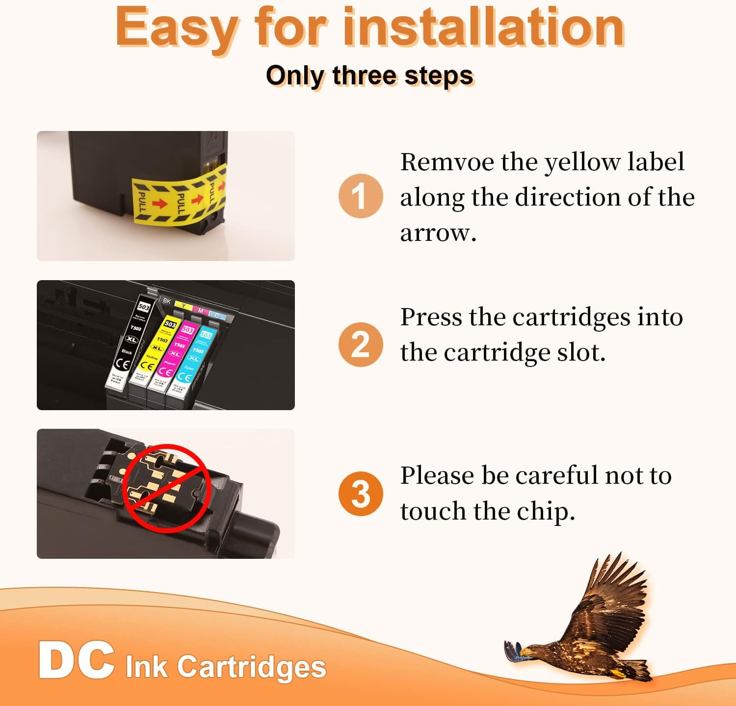 D&C 5 X Printer Cartridges Compatible with Epson 503XL 503 XL for Epson Expression Home XP-5200 XP-5205 XP5200 XP5205, Workforce WF-2960 WF-2965 WF2960DWF -2965 DWF - 3 Black image number 2