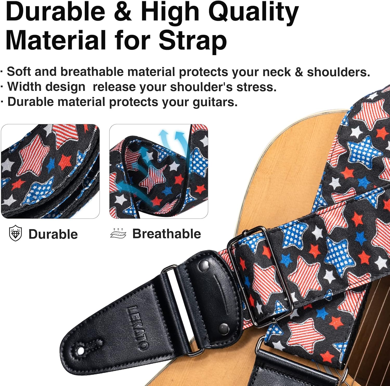 LEKATO LGS-9 Guitar Straps image number 6