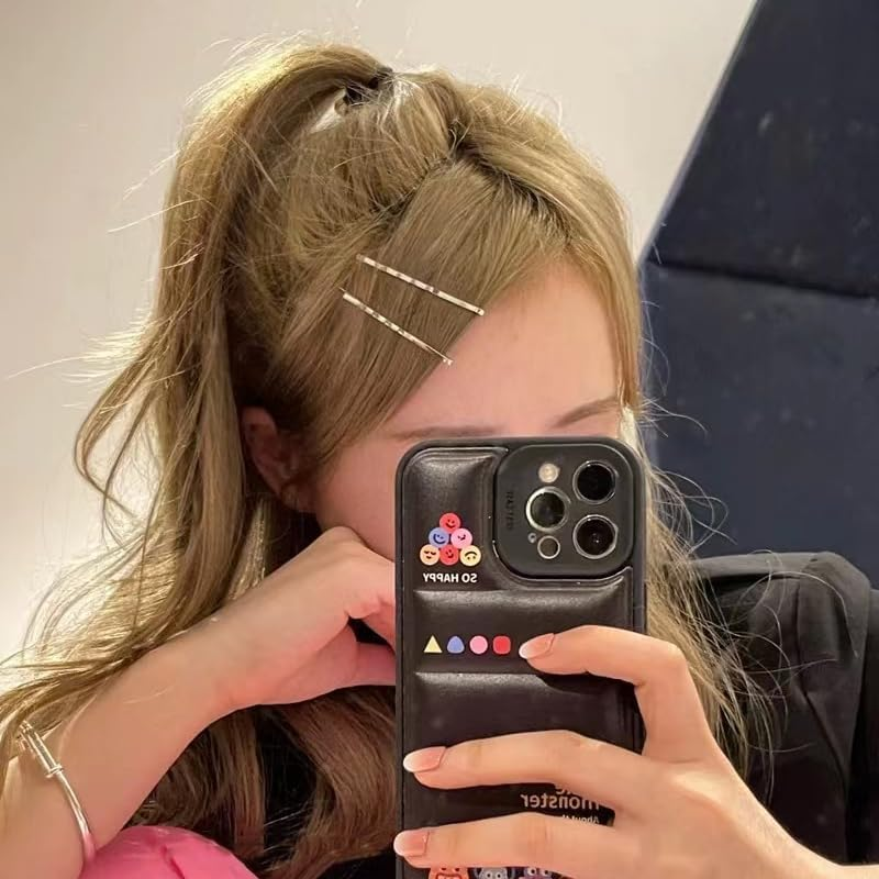 Gold Twisted Hair Pins for Women Bobby Pins Blonde Hair Pins for Thick Thin Hair Bun Hairpins Bobbi Pins for Hair Long Side Hair Clips Grip Barrettes Styling Long Hair Clips 24 PCS - Silver image number 6