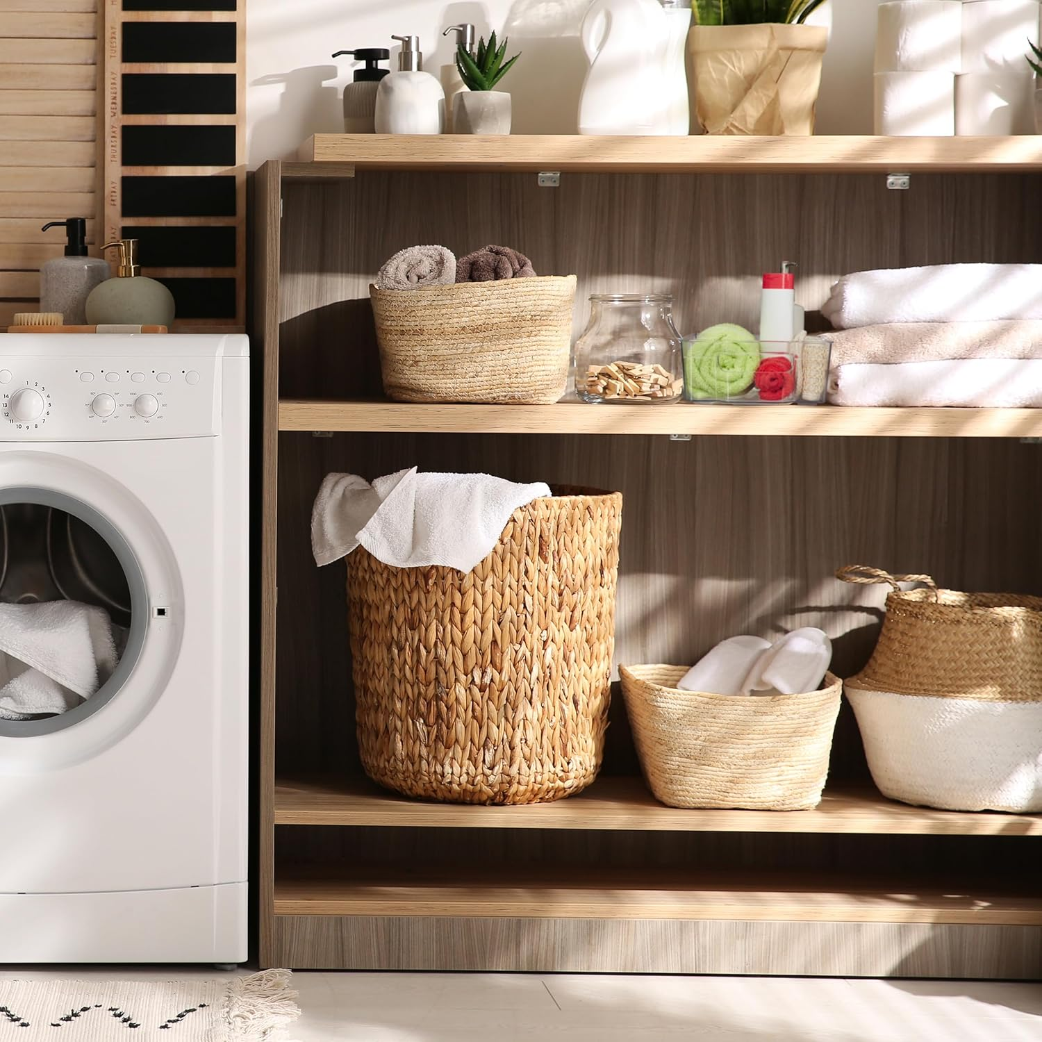 Relaxdays Fridge Organiser, Food Storage, Height 9 X Width 21.5 X 32 Cm, Fridge Box with Handles, Transparent image number 1