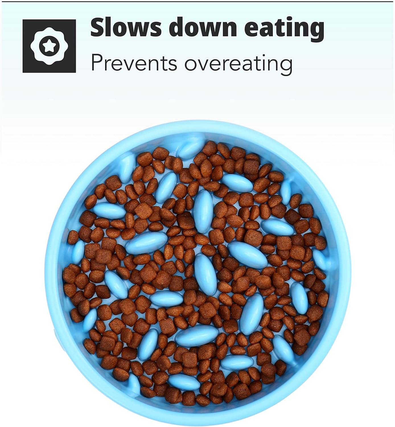 H&S Slow Feeder Dog Bowl - Slow Eating Dog Bowl - Interactive Feeder - Slow down Feed Dog Cat Feeding Bowl - Pet Bloat Stop Dog Bowl image number 4