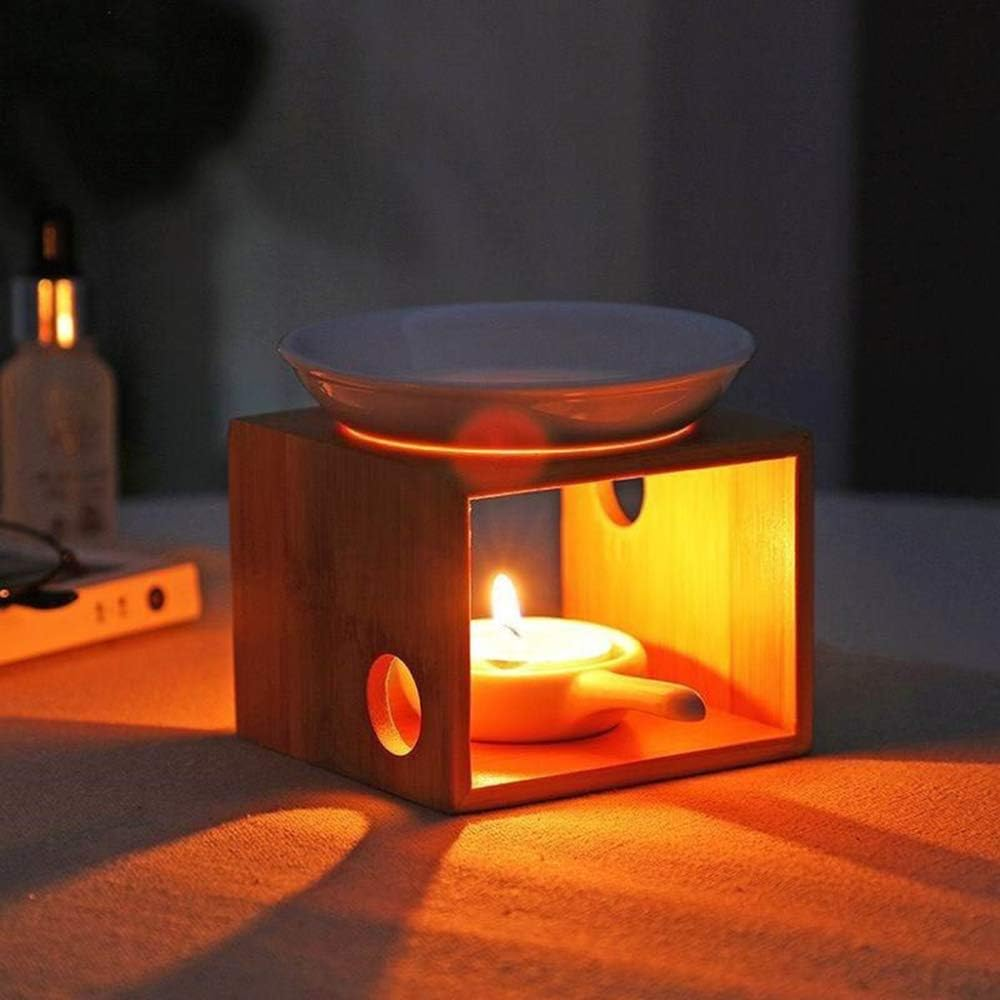 Scented Candle Fragrance Melter Tea Light Holder,Ceramic Tea Light Holder Essential Oil Burner Candle Aroma Diffuser for Spa Yoga Meditation Buddhist Christmas image number 2