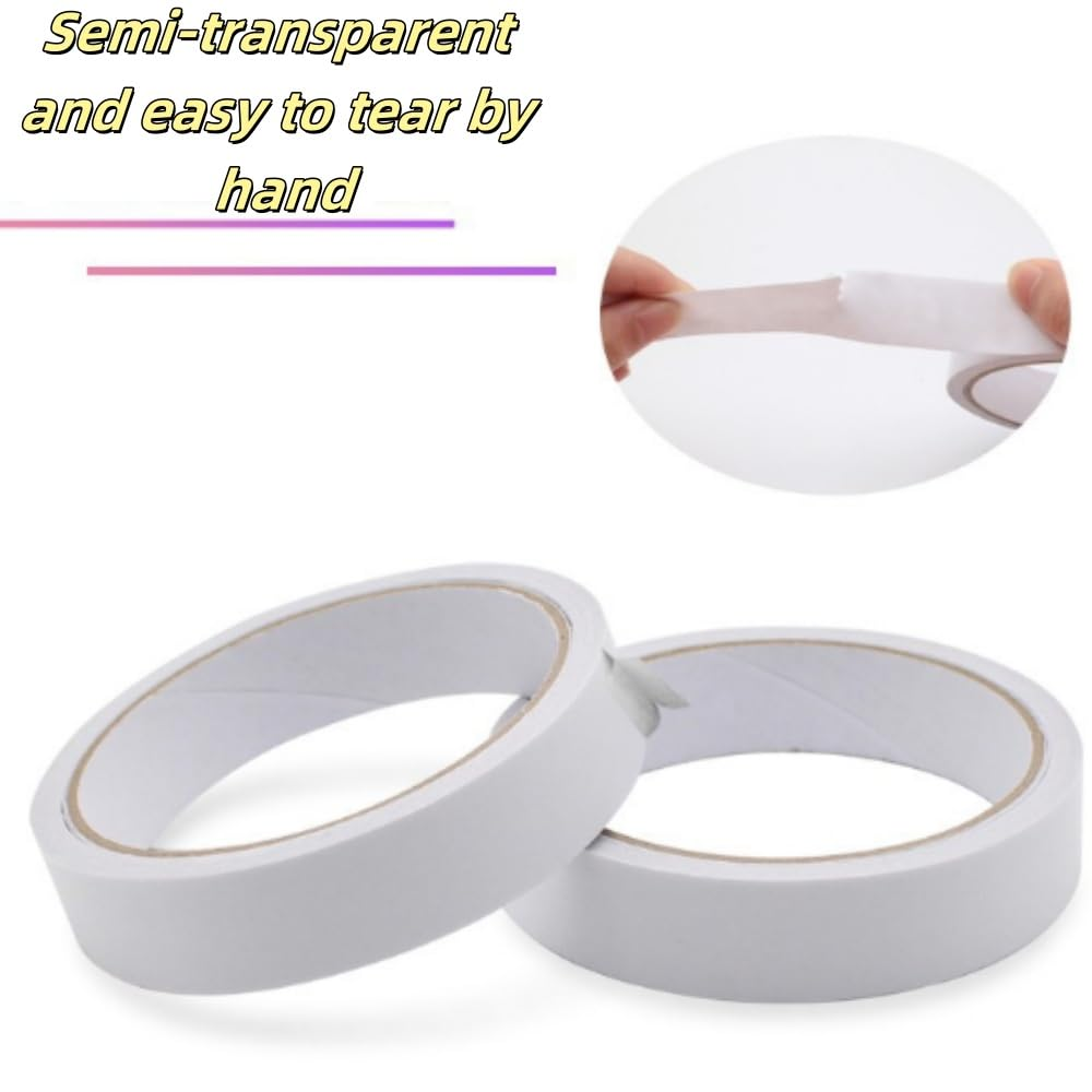 Jindizi 4 Rolls 12Mm Double Sided Adhesive Tape for Arts and Crafts, DIY and Office - Quick and Easy to Use on Paper, Glass, Gift Packaging (30M) image number 2