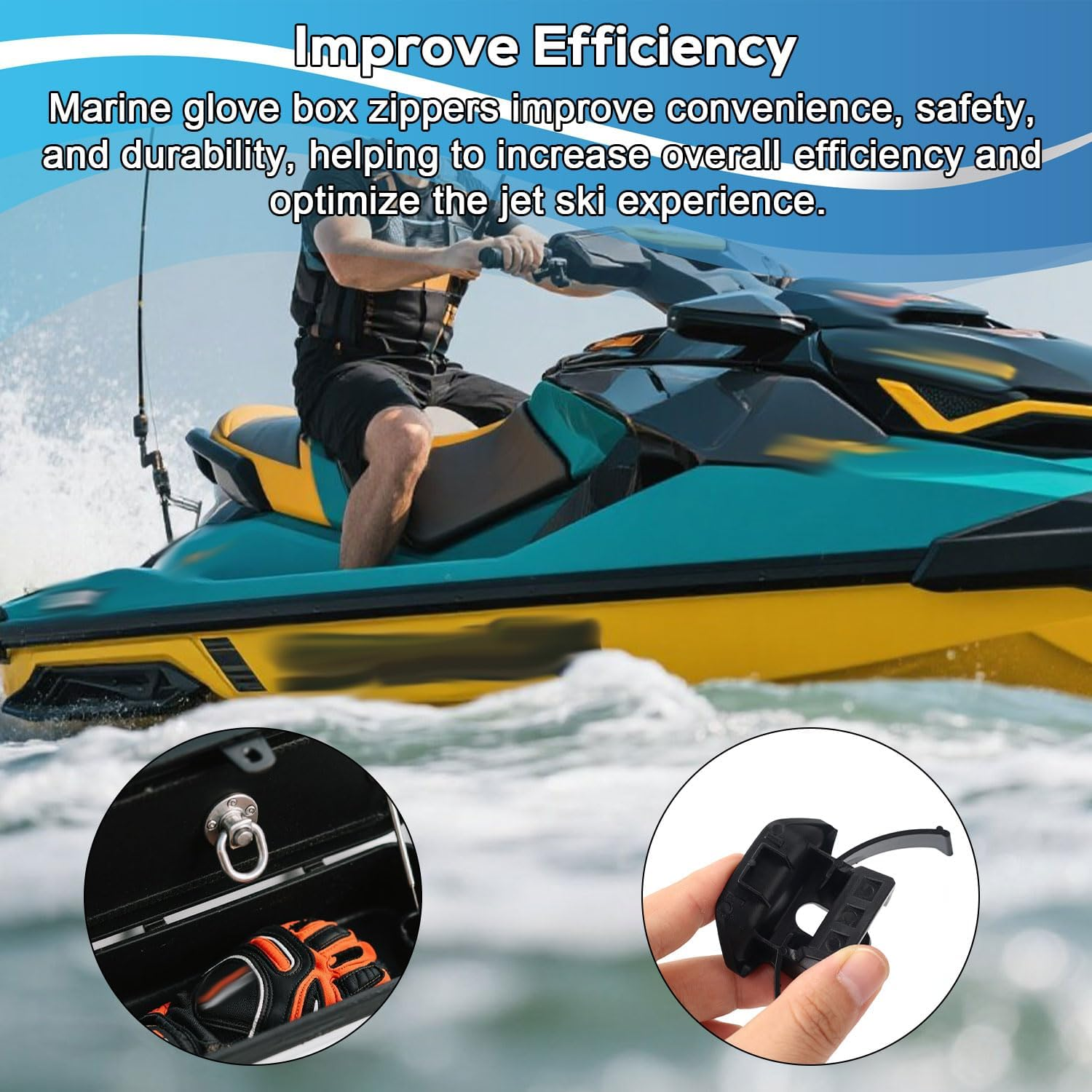 264000133 Jet Ski Glove Box Latch, Durable Glove Box Latch Replacements Accessories Compatible with Sea Doo New GTX RXT Wake Pro Fish Pro image number 4