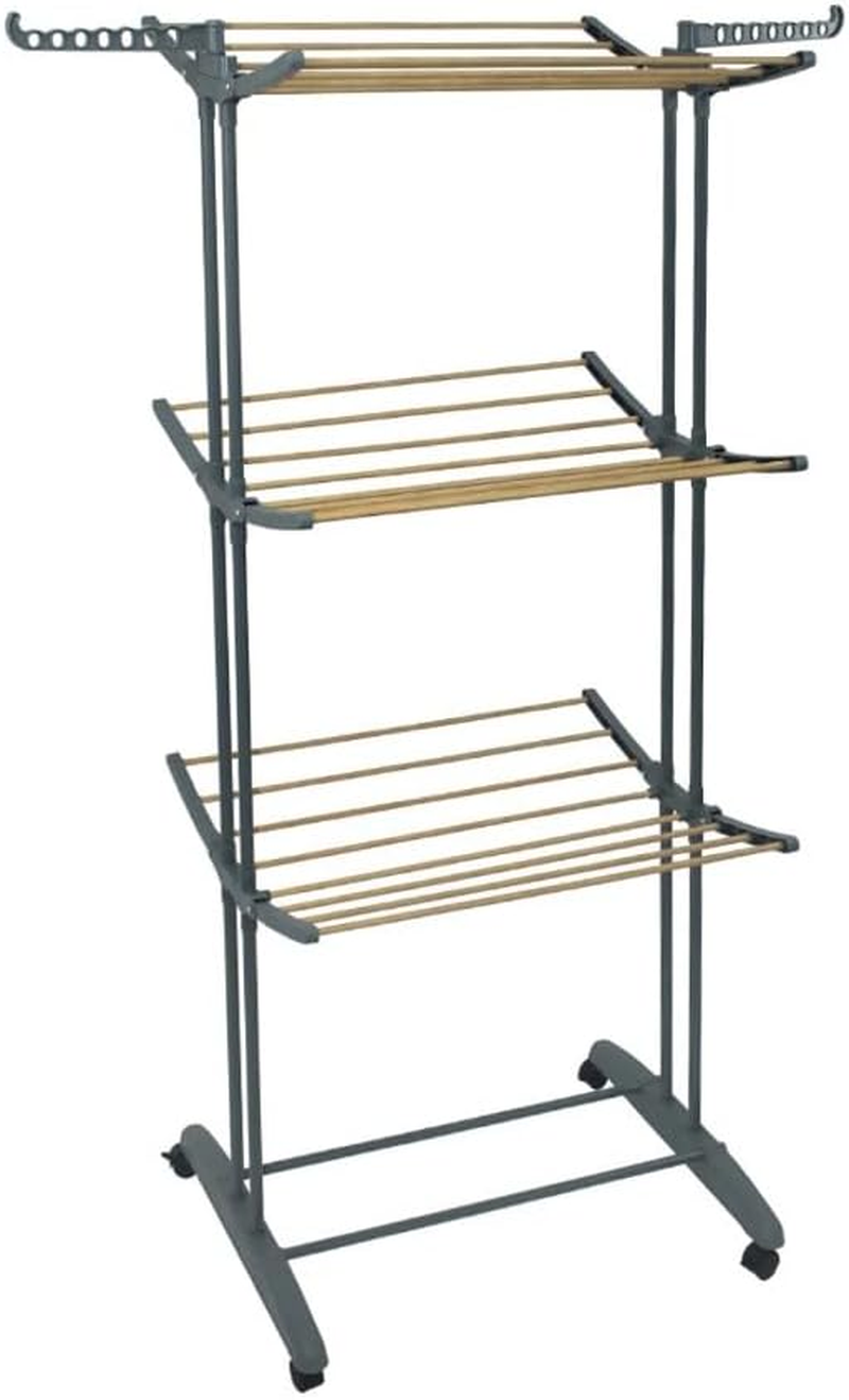 Seymour'S 3-Tier Foldable Airer with Hanger Racks &ndash; Compact Clothes Drying Rack for Indoor Use, Ideal for Efficient Drying and Organisation image number 4
