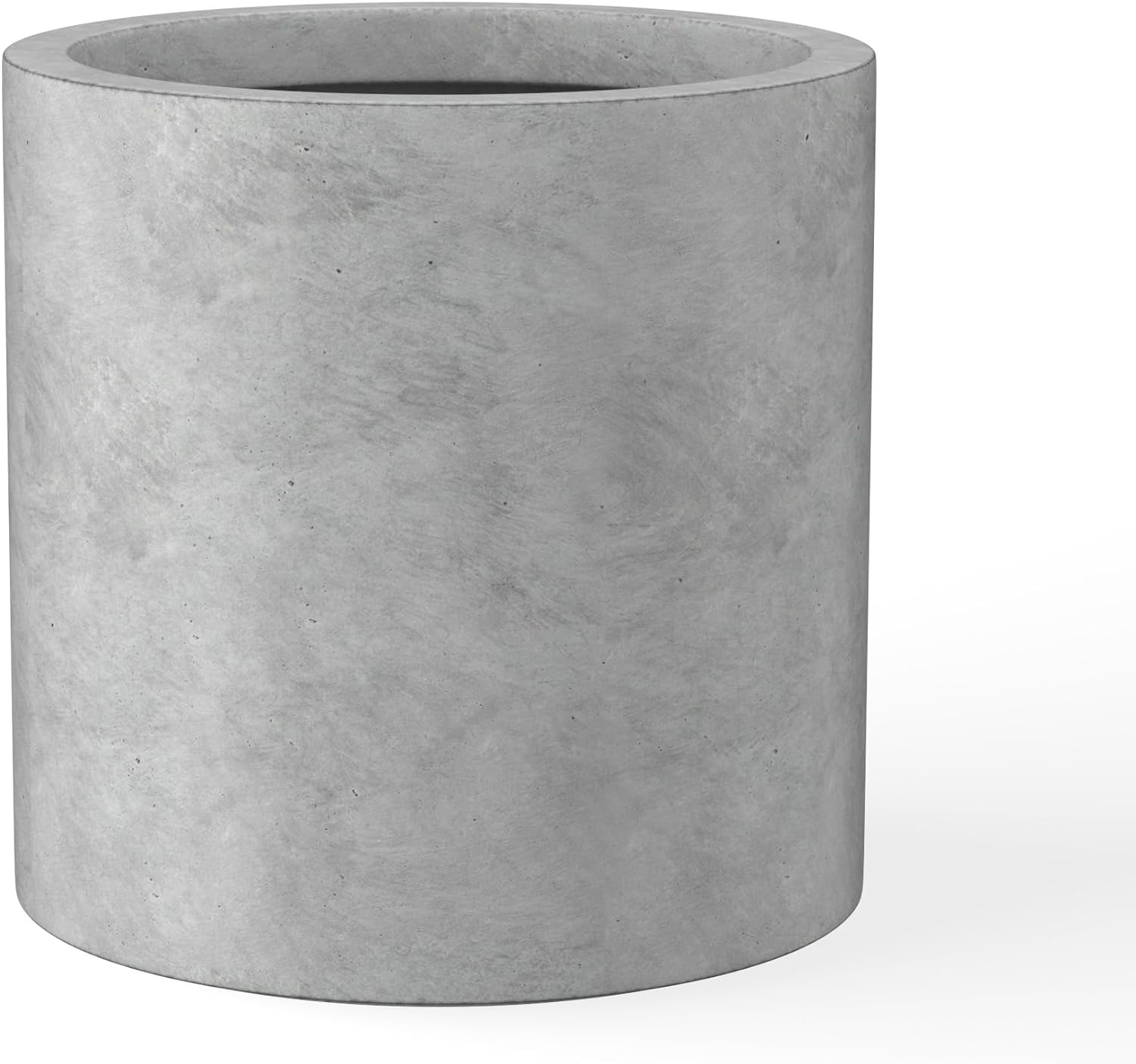 Kante 12.6" Dia Concrete Outdoor Modern Cylindrical Planters Set of 3, Natural Concrete