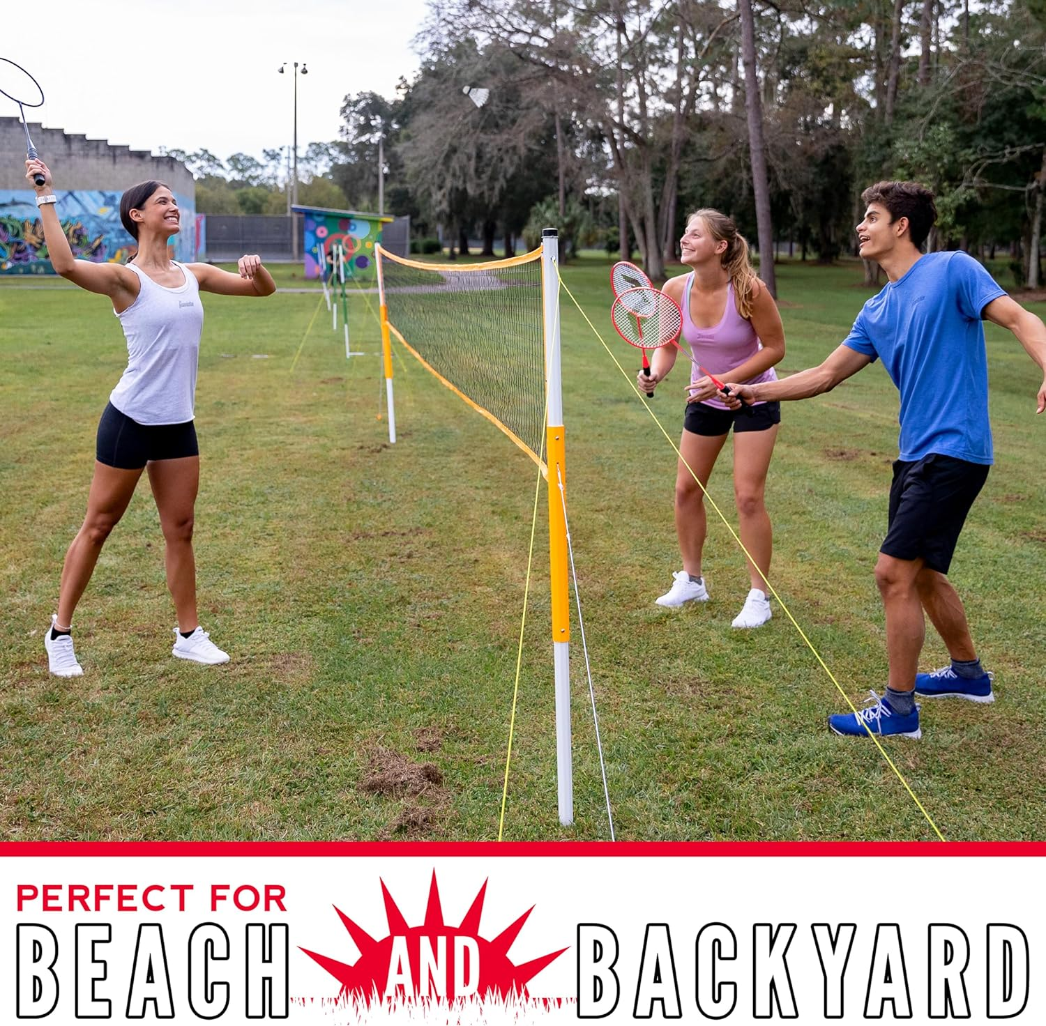 Franklin Sports 2 Player Badminton Replacement Set - 2 Badminton Racquets and 2 Shuttlecocks - Adults and Kids Backyard Game image number 6