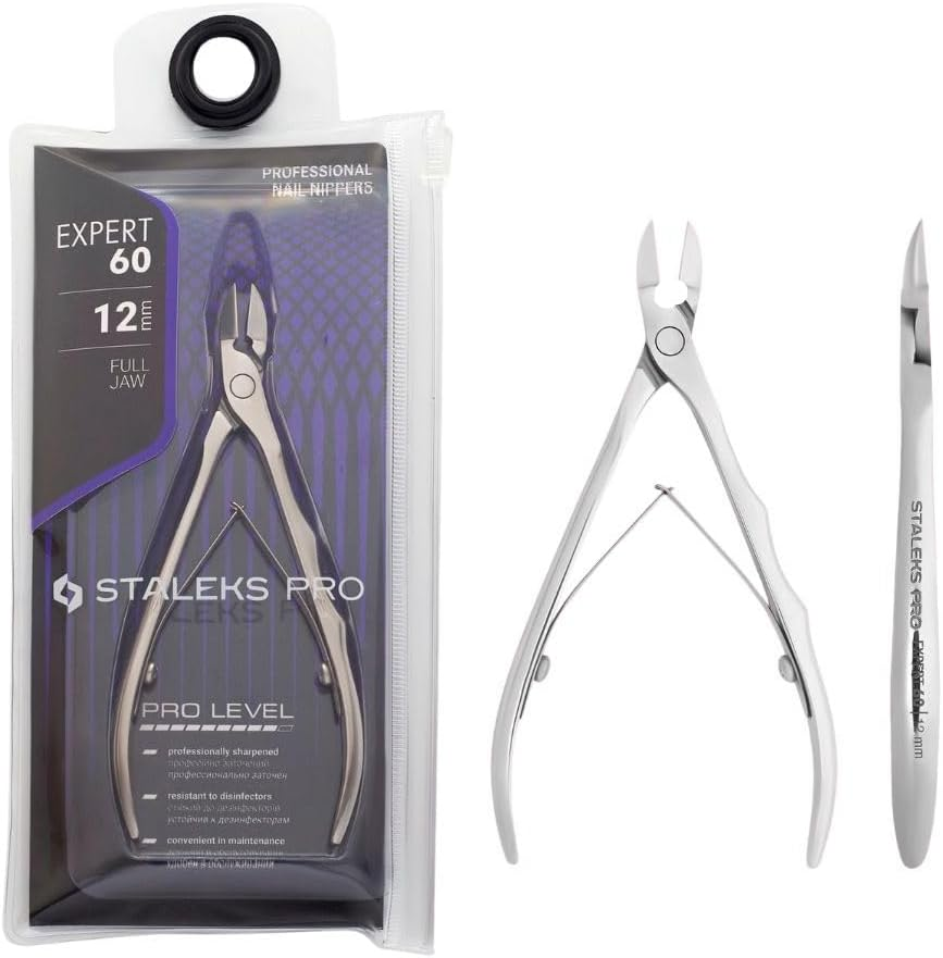 STALEKS PRO by Natury Nails Professional Nail Clippers 12 Mm Special Pedicure Stainless Steel Expert 60-12