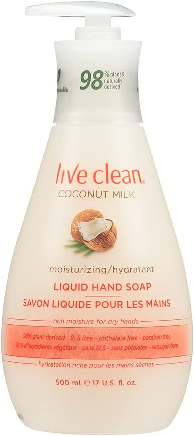Live Clean Coconut Milk Moisturizing Body Wash, 17 Fluid Ounce image number 3