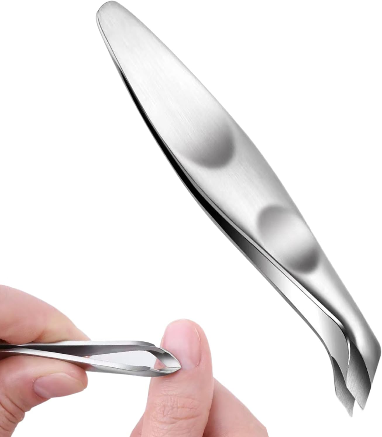 Rissunkv Cuticle Nipper | Professional Cuticle Nipper Trimmer | Stainless Steel Nail Dead Skin Removal Tweezer, Fingernails Toenails Manicure Pedicure Tool for Home Professional Salon Foot Spa