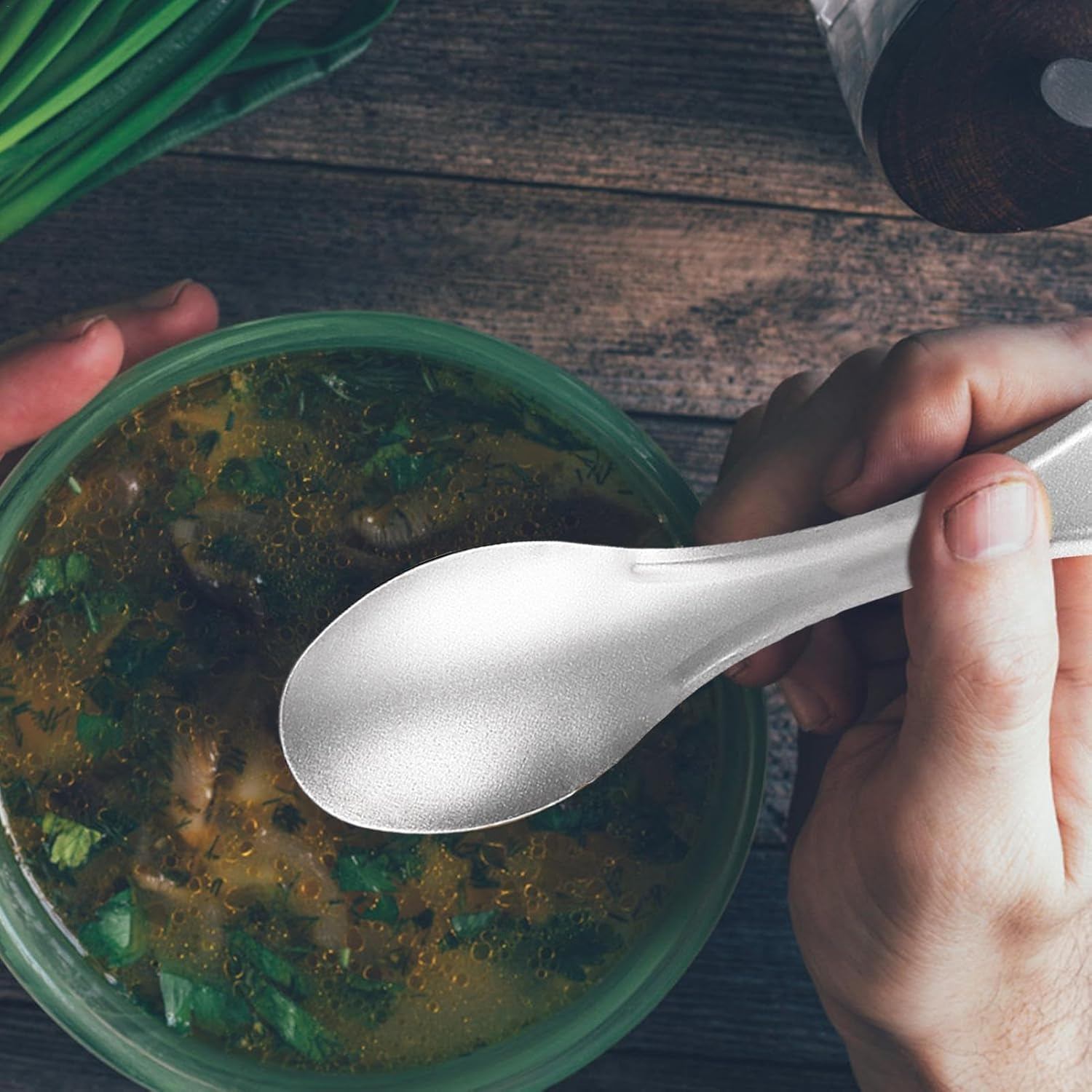 Camping Spork - 2-In-1 Storage, Fork, Spoon, Combined Ultralight Camping Utensils, Outdoor Spork, Environmentally Friendly Spork, Ultralight Camping Equipment for Hiking and Outdoors image number 6