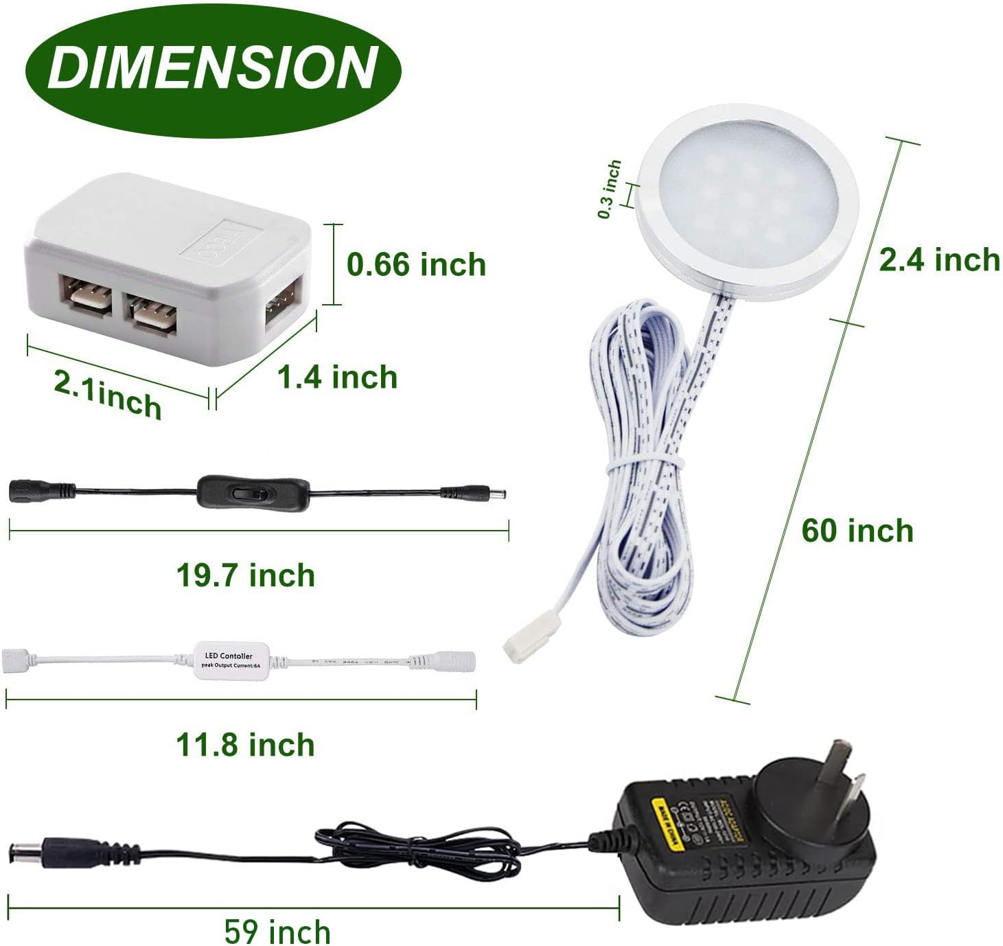 AIBOO RGB Color Changing LED under Cabinet Lighting Kit 4 Packs Aluminum Slim Cabinet LED Puck Lights for Kitchen Counter Wardrobe Counter Furniture Shelf Ambiance Christmas Xmas Decoration Lighting image number 6