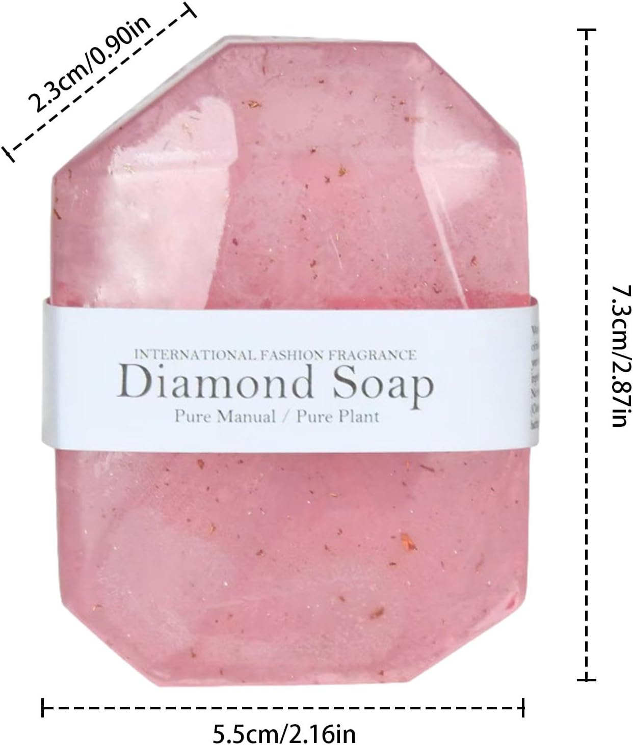 Soap Shower Gel, Solid Shower Hand Soap, Face Soap and Body Soap, Hand Soap in Gemstone Shape, Handmade Soap in Gemstone Shape, Natural Soap with Gold Foil, Cleansing Moisturiser image number 4