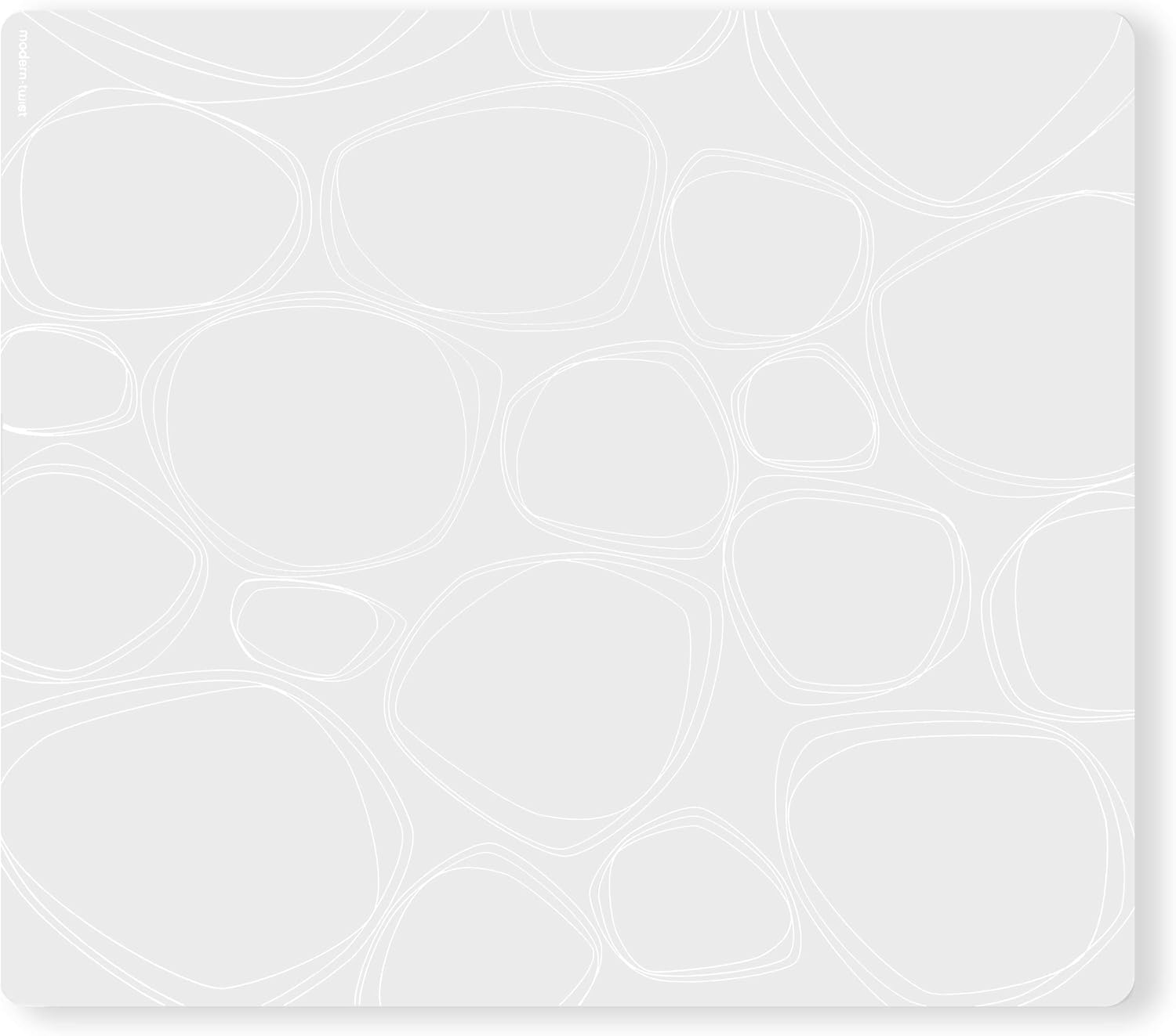 Modern-Twist 100% Plastic Free Silicone Tabletop, Dining, Decoration, Modern Design, Placemat Rectangle, White image number 2